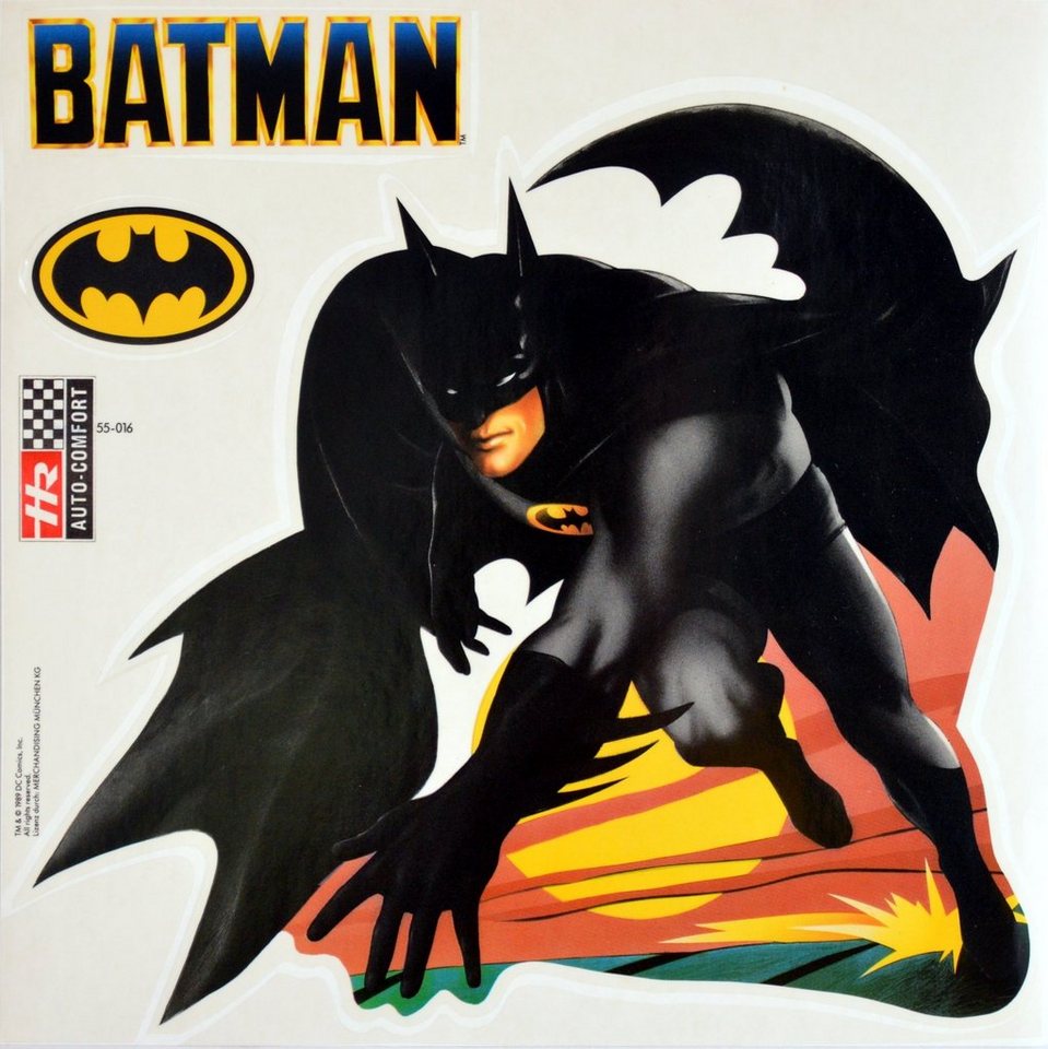 HR Autocomfort Wandtattoo Drei Batman Aufkleber Decals Tattoo 28 cm + 12 cm  + 6 cm orig. 1989, Original aus 1989 stammende, nicht angetastete Neuware