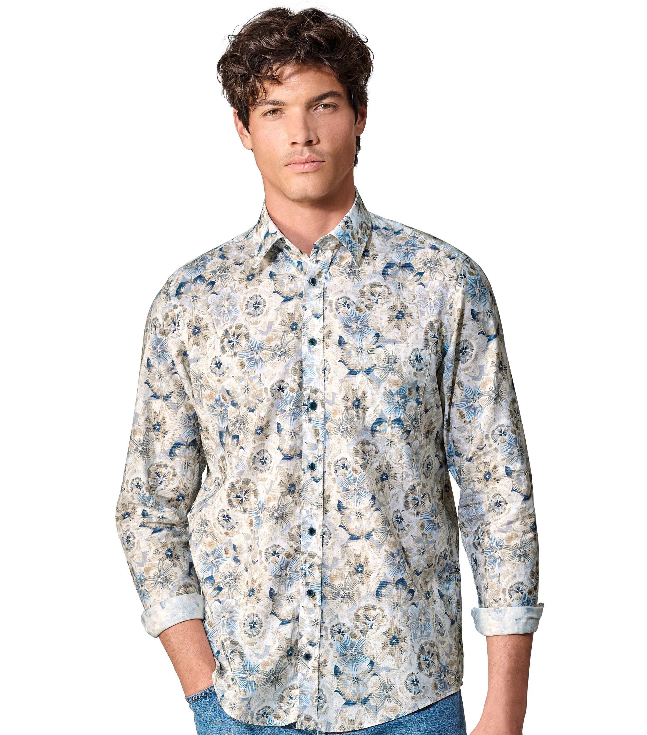 CASAMODA Leinenhemd CASAMODA Leinenhemd Print günstig online kaufen