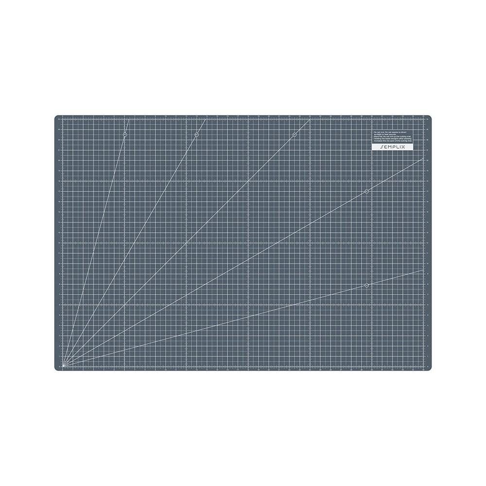 Semplix Schneideunterlage - Schneidematte hellgrau-grau (90 x 60 cm / 35 x 24 inch)