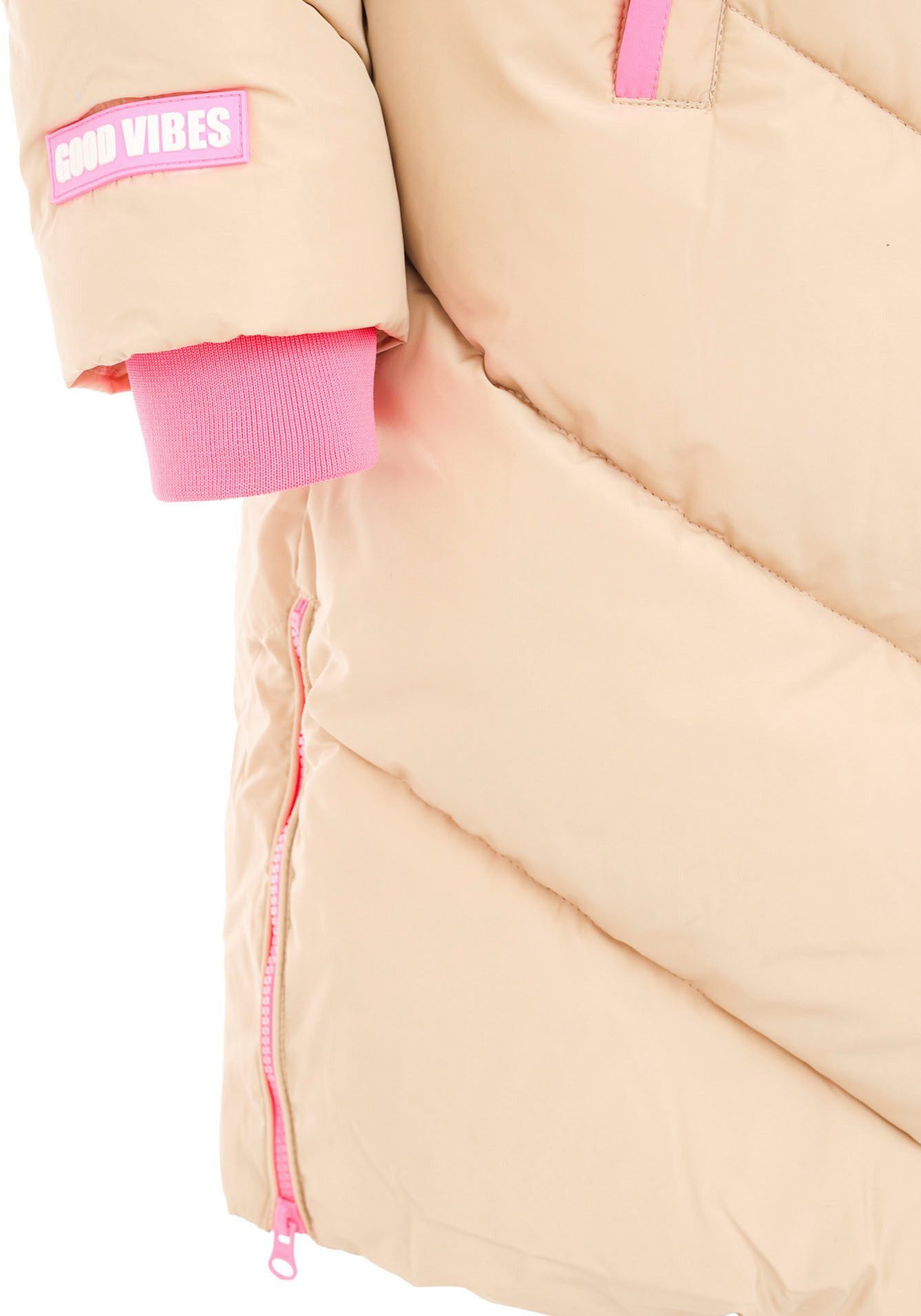 Zwillingsherz Steppmantel Steppjacke "Good Vibes Only" mit Kapuze, mit Tasc günstig online kaufen