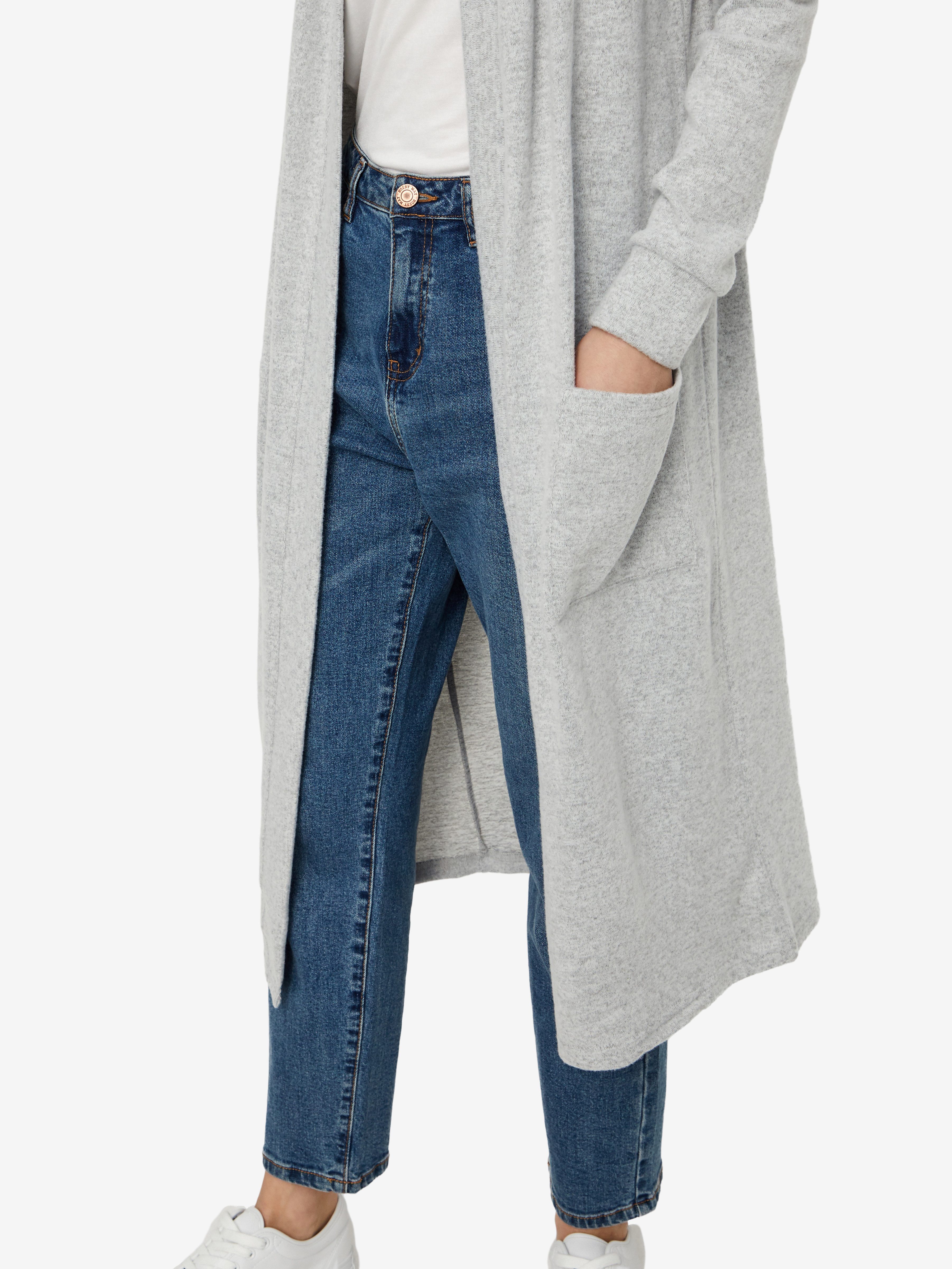 Noisy may Strickjacke NMCITY L/S LONG CARDIGAN NOOS Kunstfaser