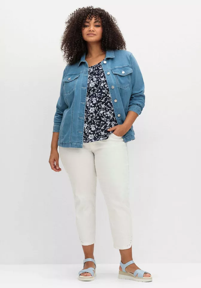 Sieh an! Allwetterjacke Jeans-Jacke Langarm
