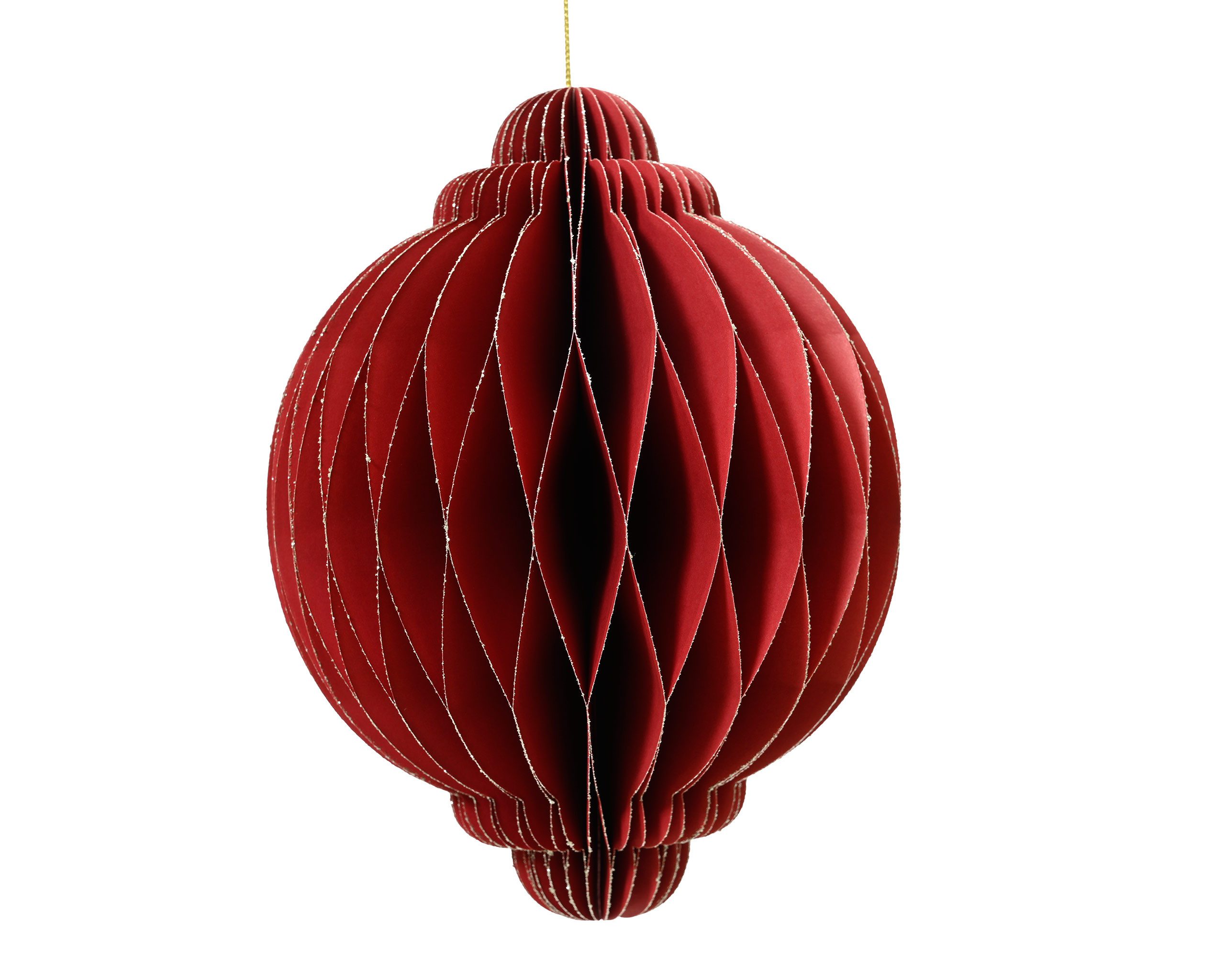 Kaemingk Wabendekoration, Wabenfigur Ornament 11,5x15cm mit Magnetverschluss 1 Stück Rot