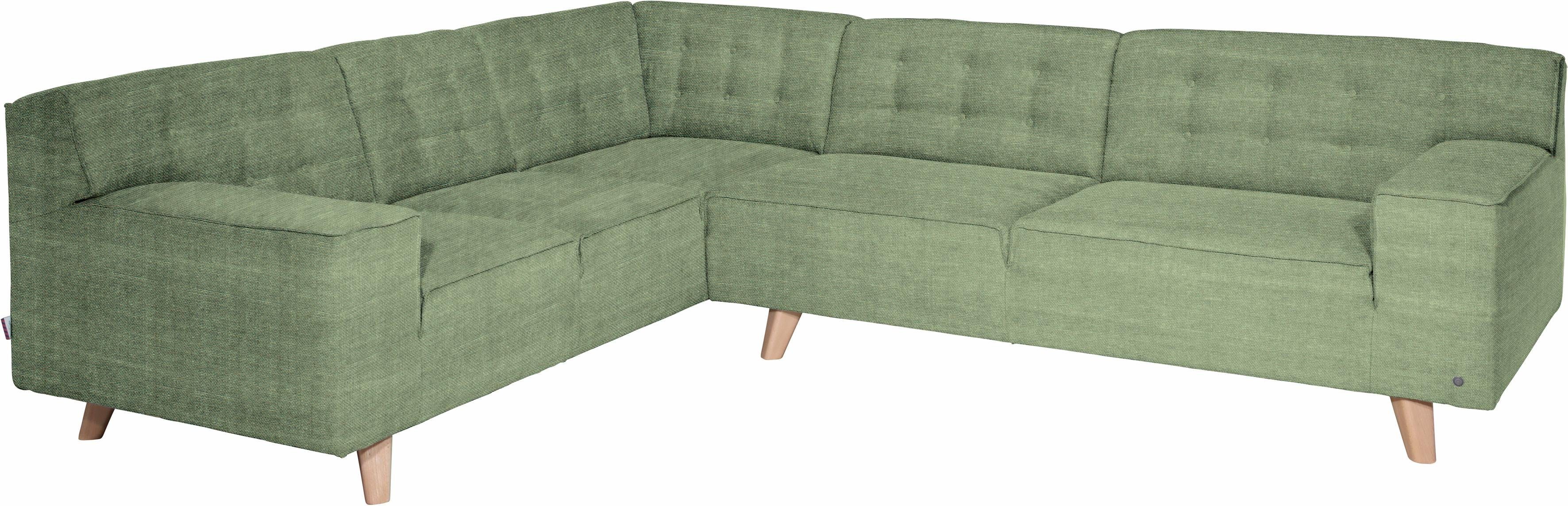 TOM TAILOR HOME Ecksofa NORDIC CHIC, im Retrolook, Füße Buche natur