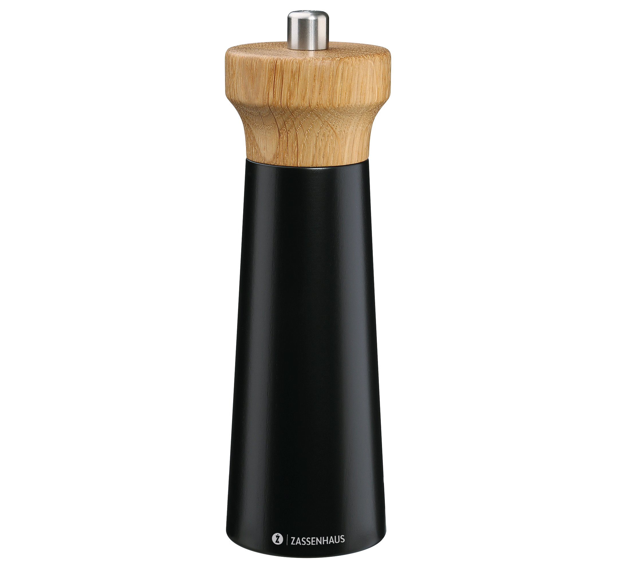ZASSENHAUS Salz-/Pfeffermühle Pfeffermühle Gewürzmühle Zassenhaus WESTERLAND 18cm Eiche/schwarz manuell