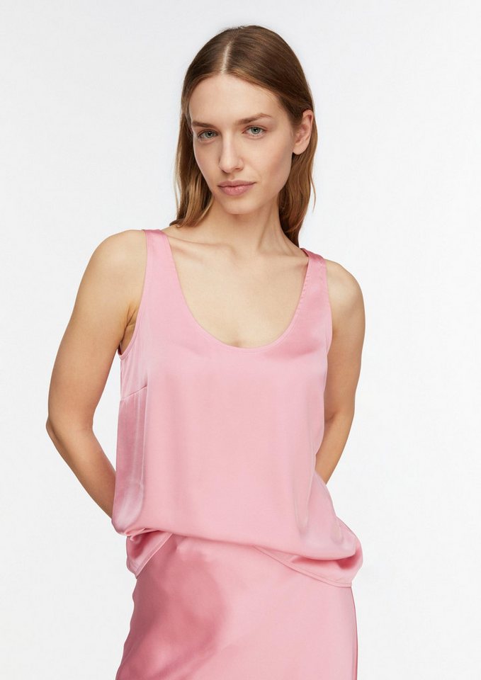comma Blusentop Bluse Satin-Top