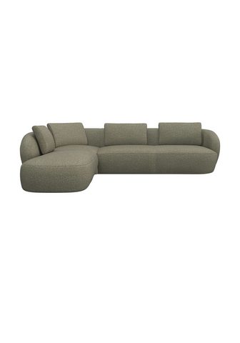 FLEXLUX Ecksofa Torino ovali L-Form Sofa-Ecke ...
