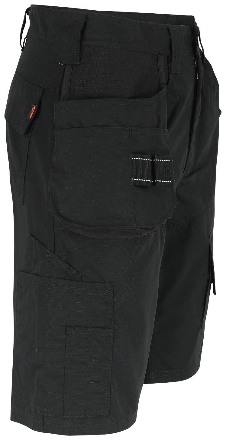 Batua Hammerschlaufe (inkl. & Bermudas Nageltasche Bundschlaufe), schwarz Arbeitshose 1 Taschen Vielen Herock