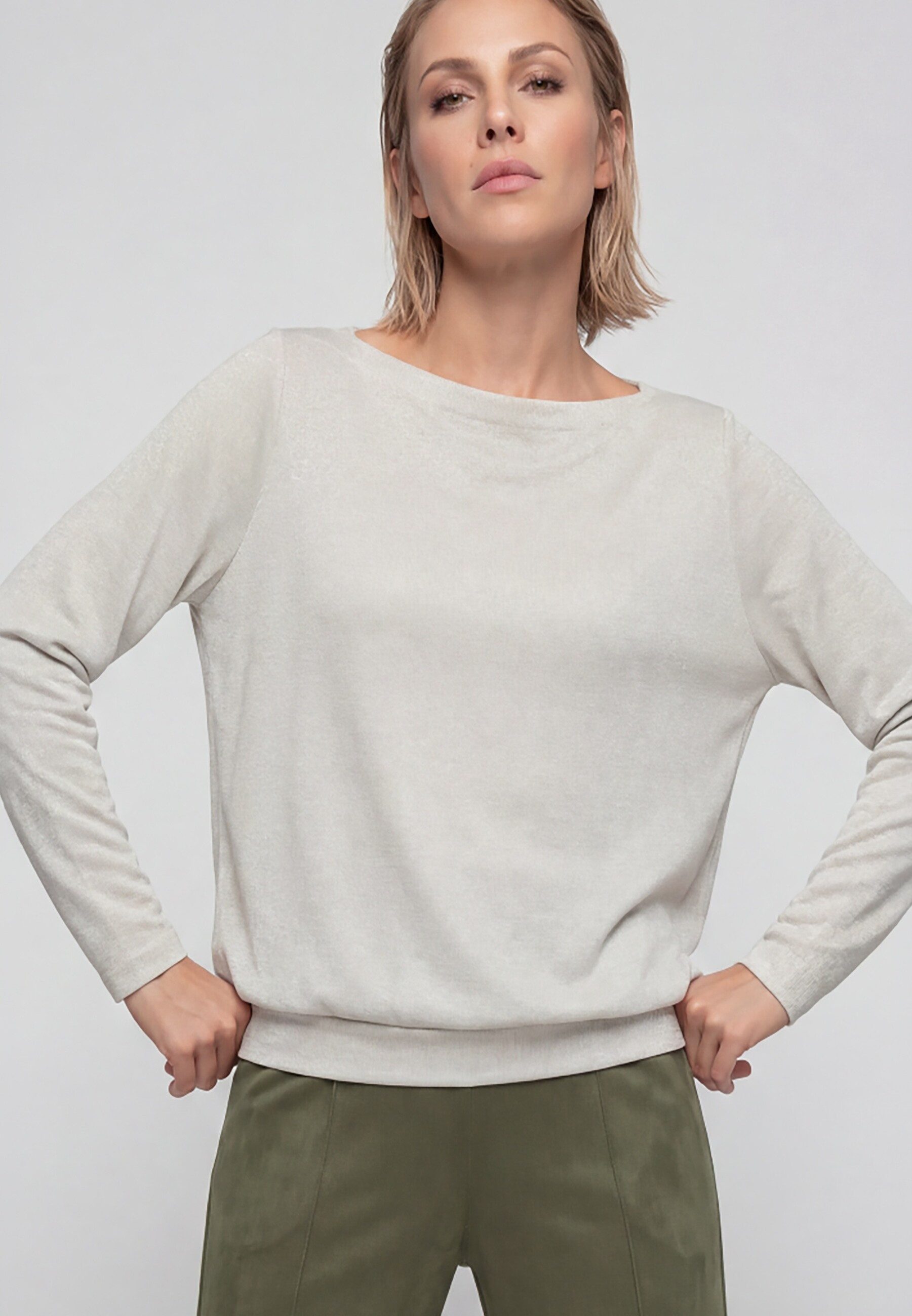 Olsen T-Shirt Shirt mit U-Boot-Ausschnitt