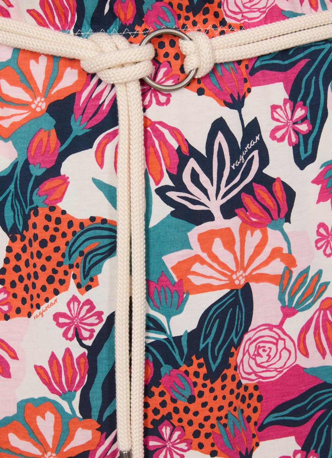 Ragwear Minikleid LILITHE PRINT aus Baumwollmischung, normale Passform, Kurzarm