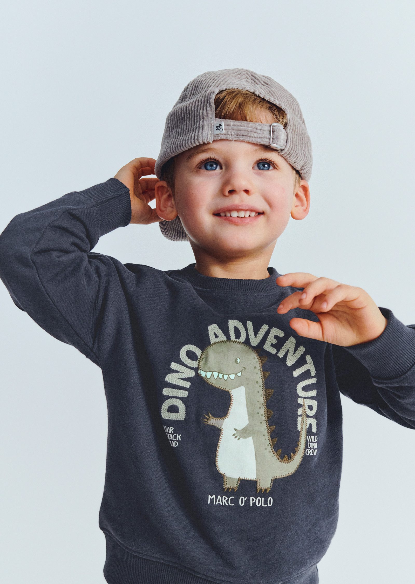 Marc O'Polo Sweatshirt Großer Dino-Print mit auffälligem Schriftzug