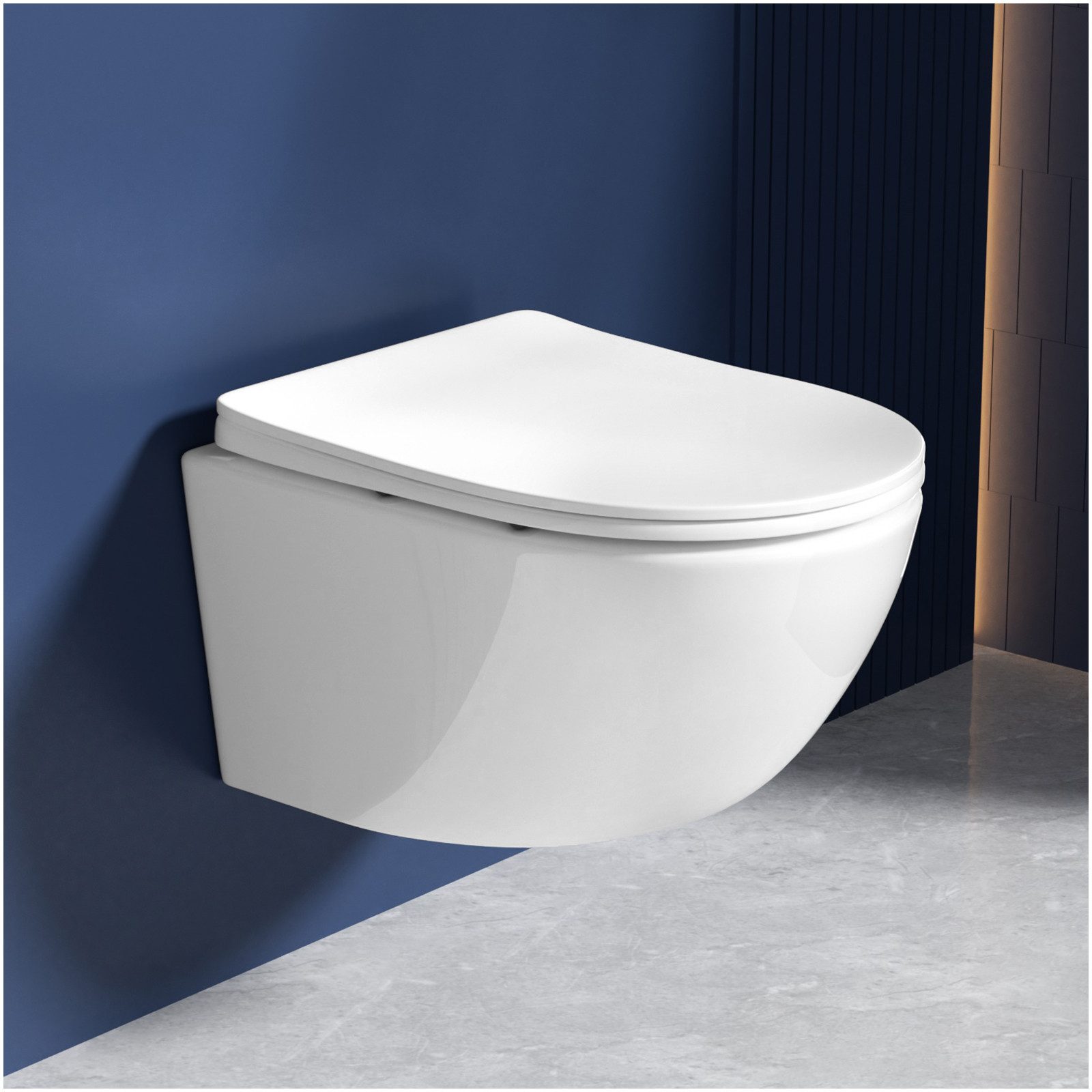Rainsworth Tiefspül-WC Hänge WC Spülrandlos Toilette, günstig online kaufen