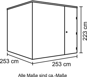 Skanholz Gartenhaus CrossCube Melbourne 3, BxT: 253x253 cm