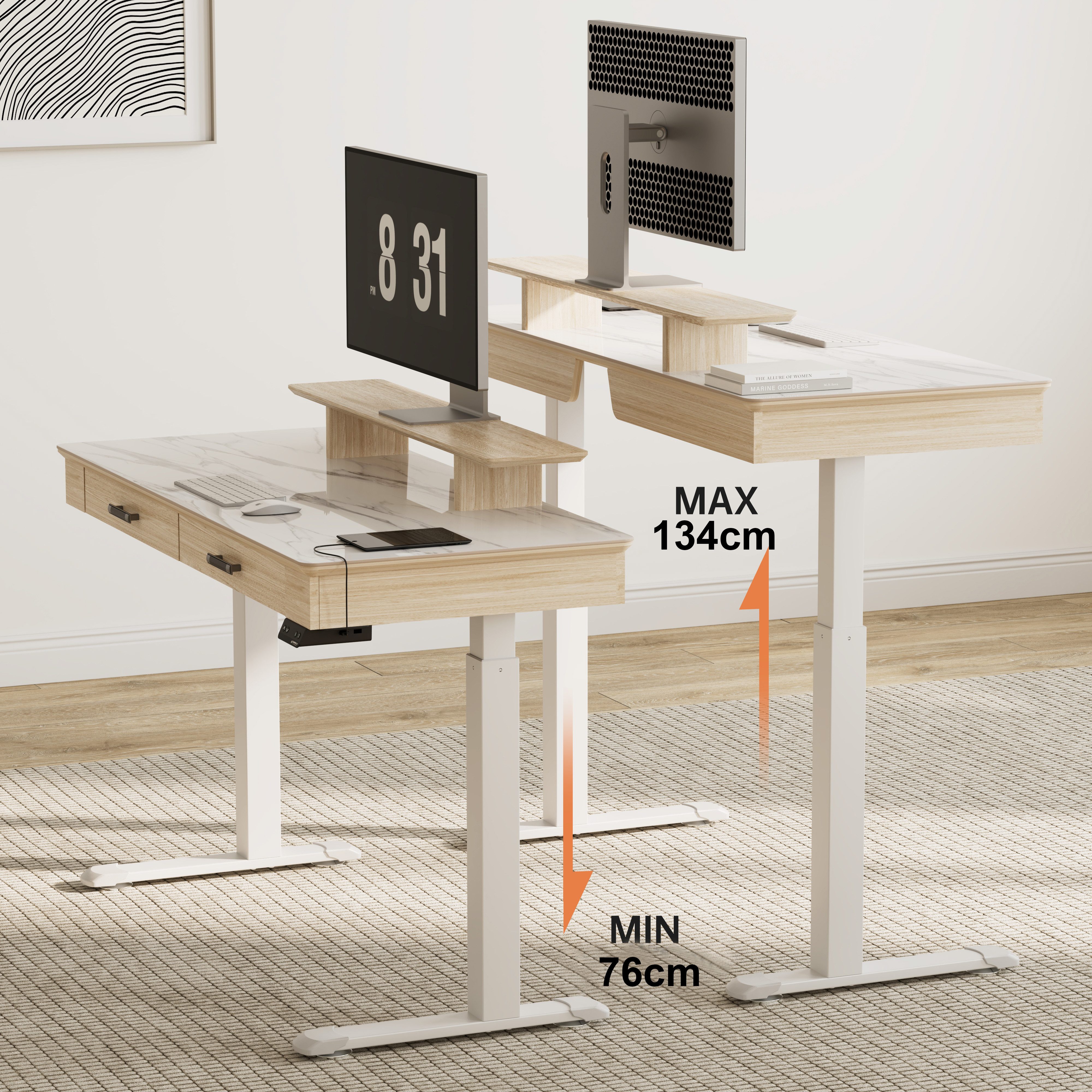EE EUREKA ERGONOMIC Schreibtisch Höhenverstellbarer Computertisch günstig online kaufen