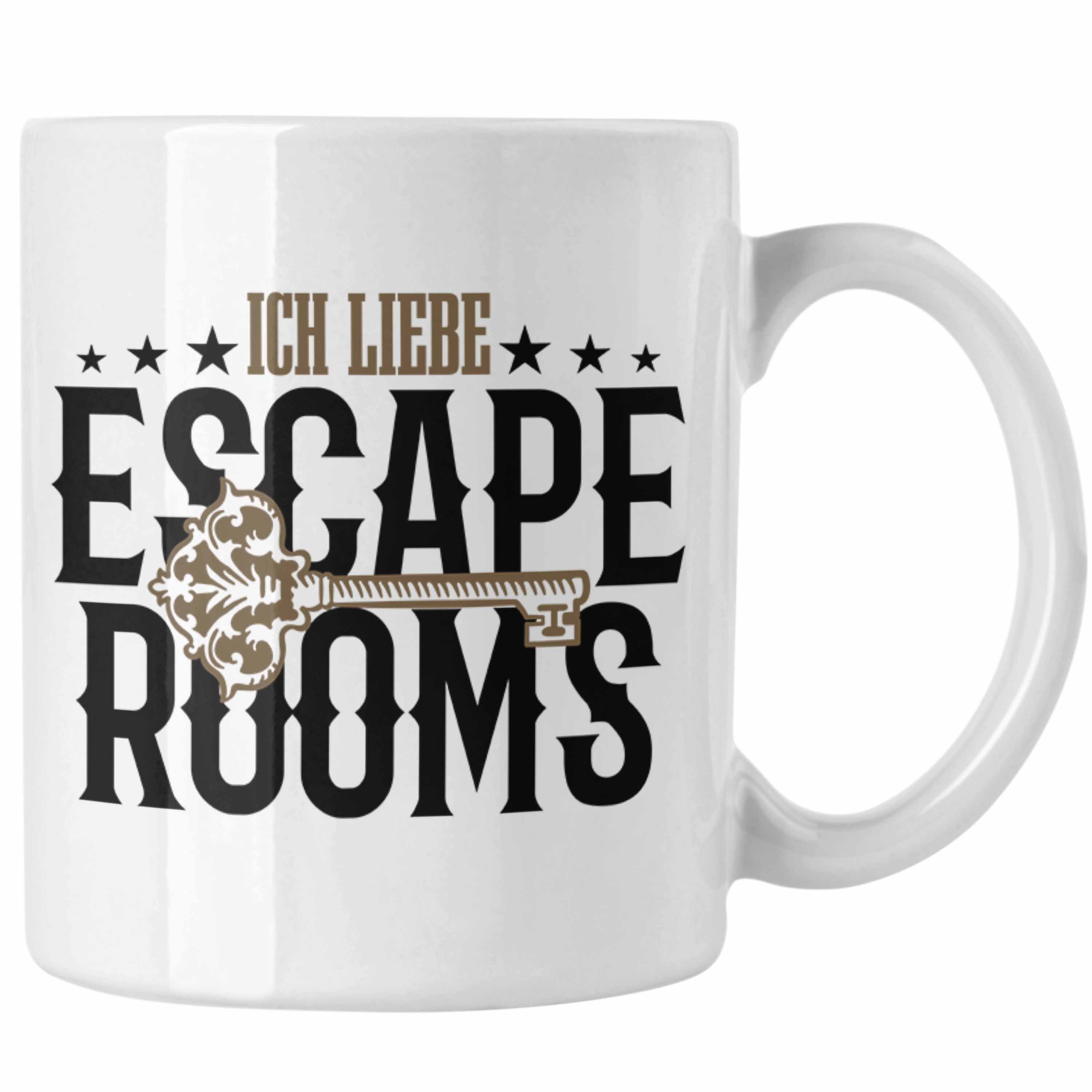 Trendation Tasse Escape Room Lustige Tasse Escape Room Fans Geschenkidee Weiss