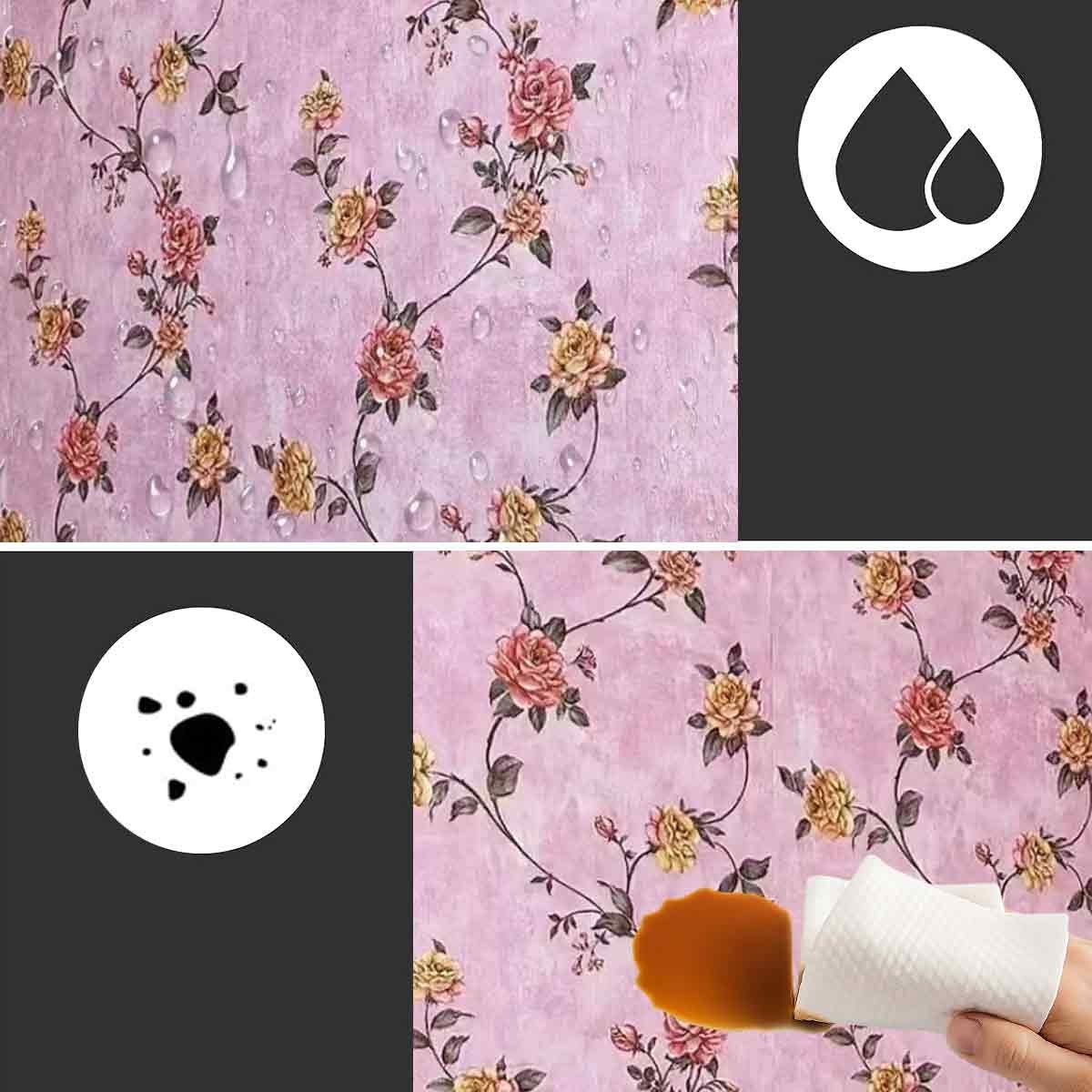 Haus Fototapete Series Pattern Tapete,selbstklebende Floral Jormftte Rosa Tapete,für Deko
