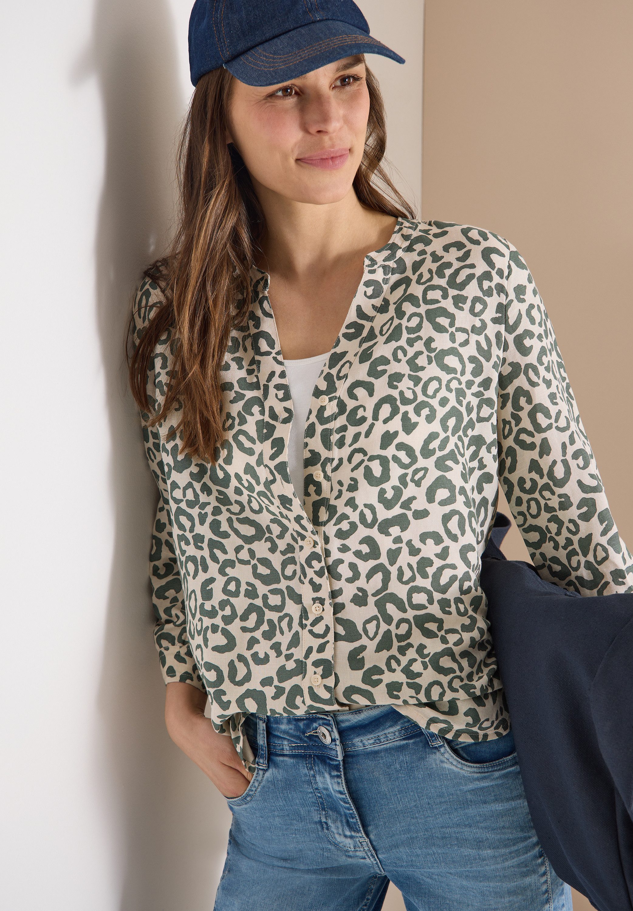 CECIL Longbluse mit Knopfleiste