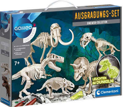 Clementoni® Experimentierkasten Galileo, Ausgrabungs-Set Dino Mega-Collection, Made in Europe