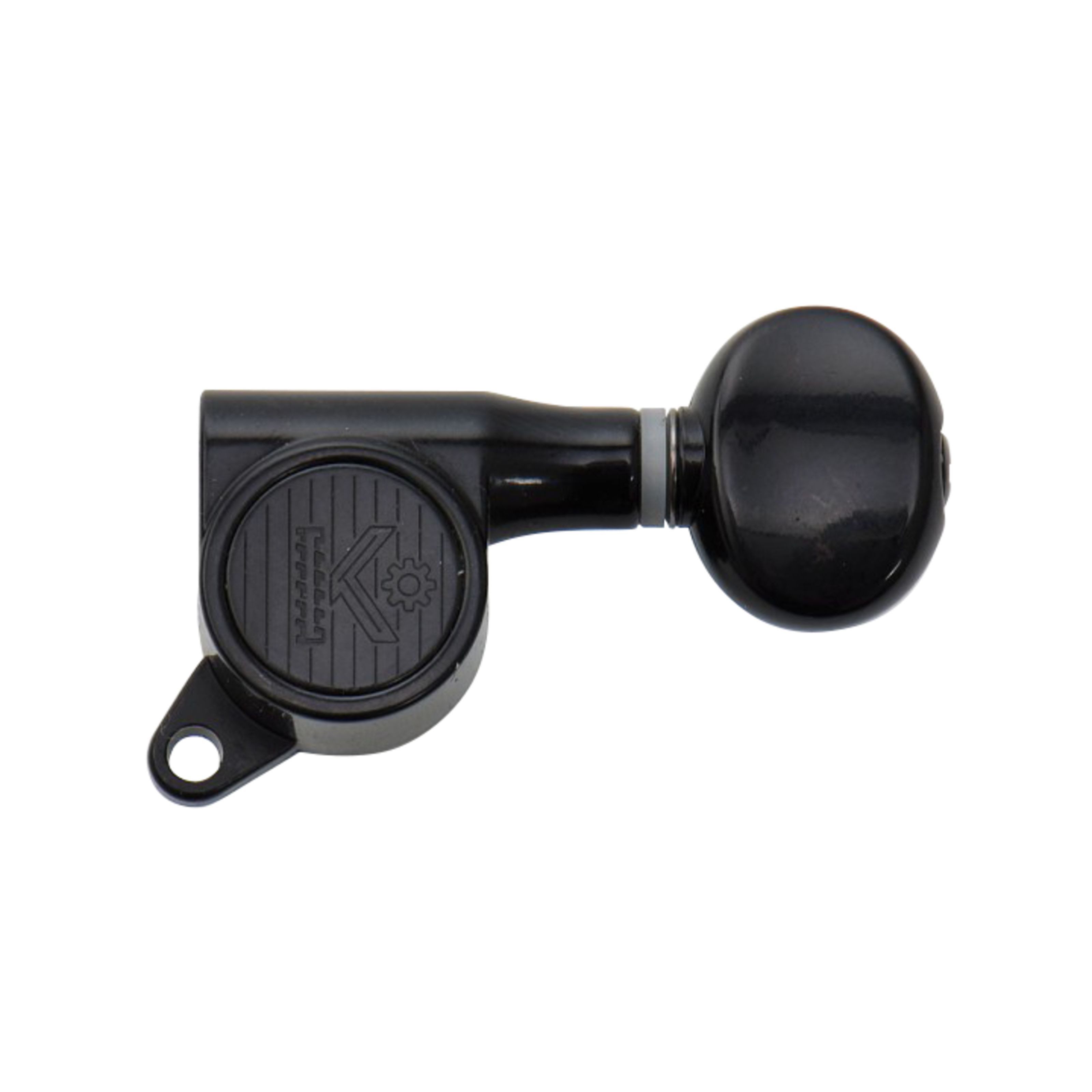 Kluson Gitarrenmechanik-Set, (ersatzteile für Gitarren, Mechaniken), MK6LB Round Backs Oval 6L Black - Gitarren Mechanik