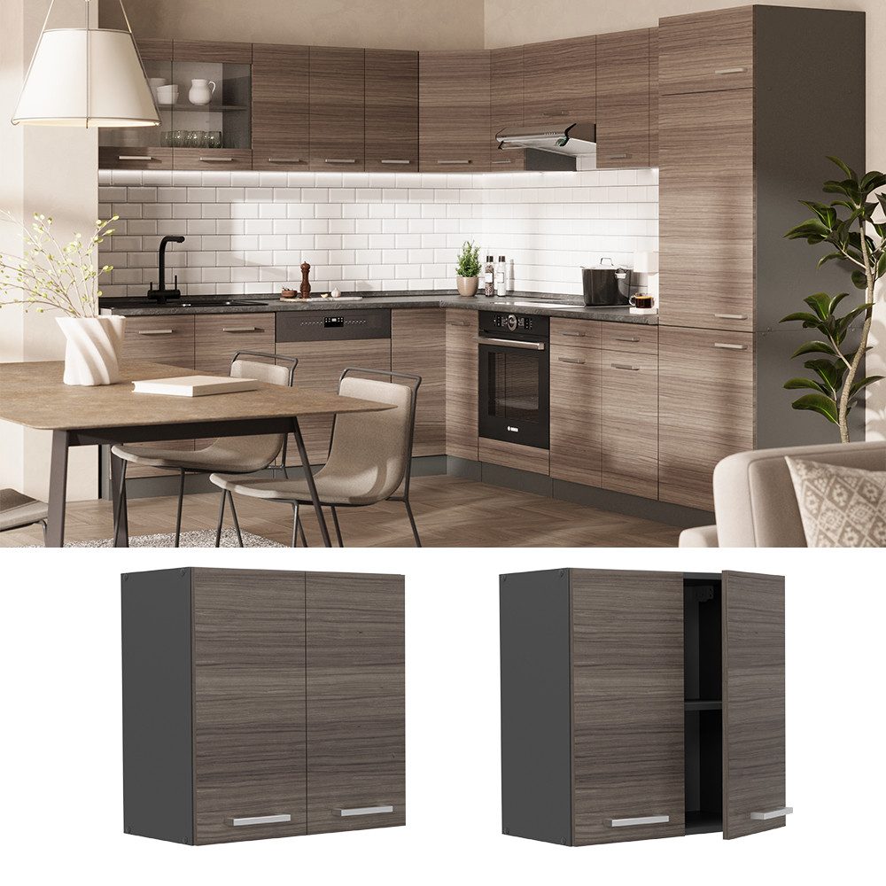 Vicco Hängeschrank R-Line, Edelgrau/Anthrazit, 60 cm günstig online kaufen