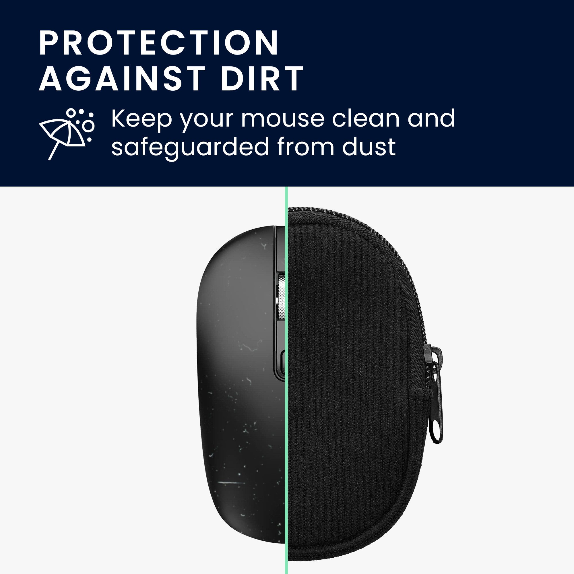 kwmobile Schutz-Set Maus Tasche für HP Z3700 / Anmck M1P / AE WISH ANEWISH / cimetech, Case für Bluetooth Maus aus robustem Cord und Neopren Stoff