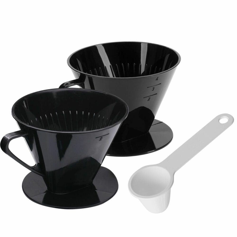 Permanentfilter Set 3tlg., 2 Kaffeefilter Gr. 2 und Gr. 4 + Kaffee-Dosierlöffel, Kunst