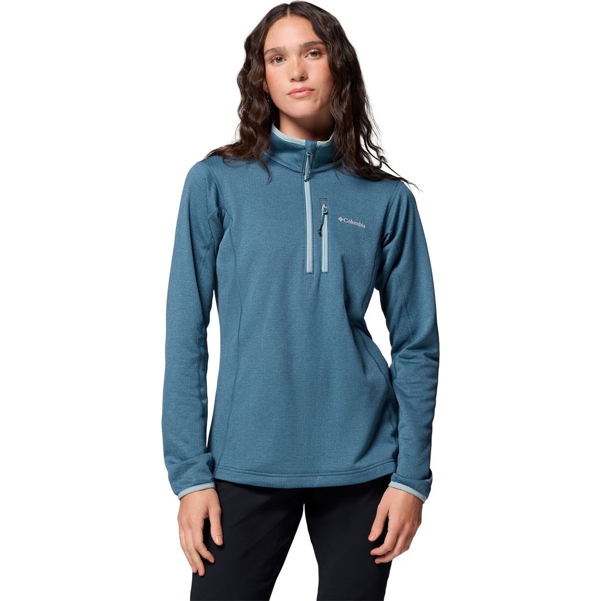 Columbia Fleecejacke Essential Hike Grid Fleece Half Zip Funktionaler Damen-Fleecepullover aus recyceltem Material, ideal als