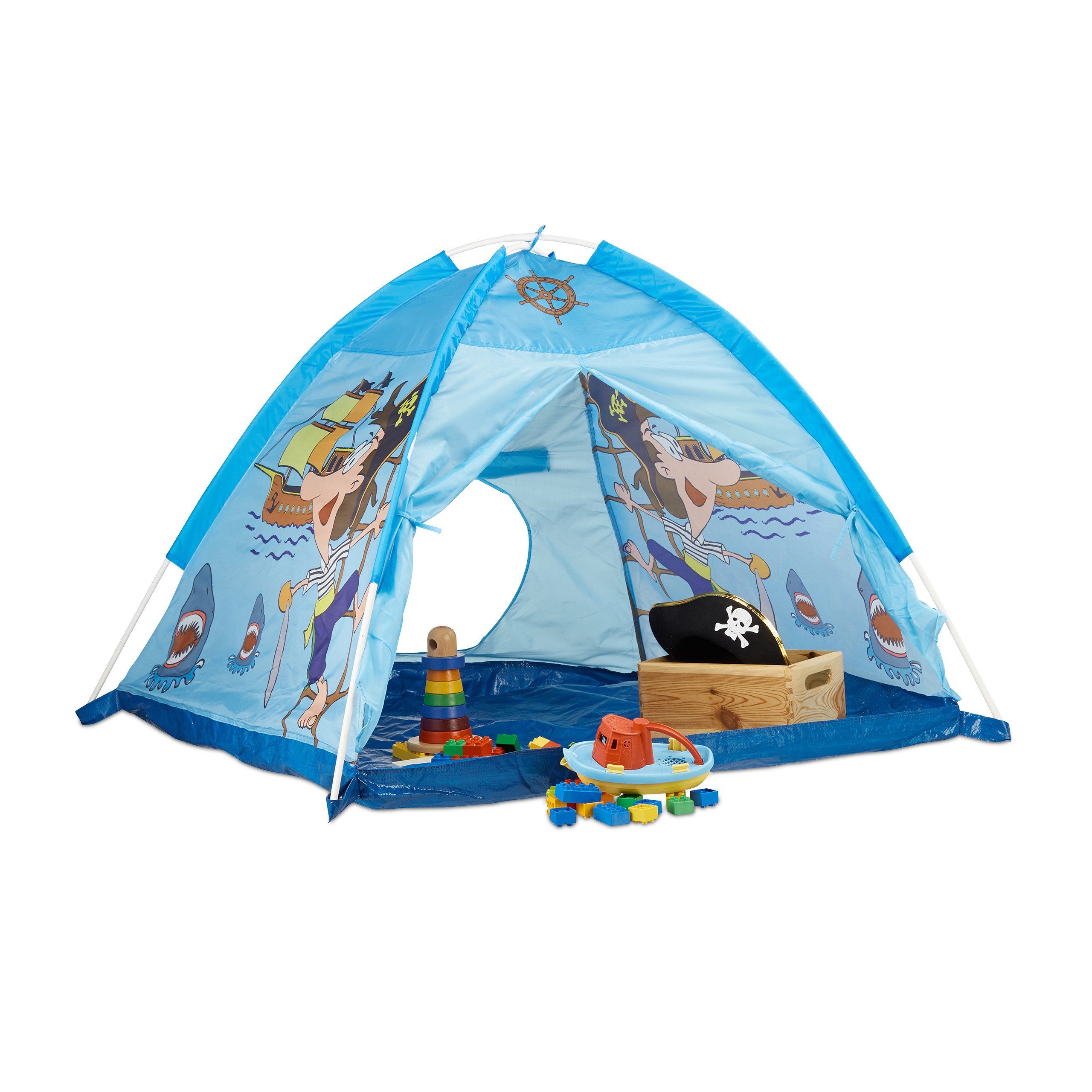relaxdays Spielzelt Pirat in Blau günstig online kaufen