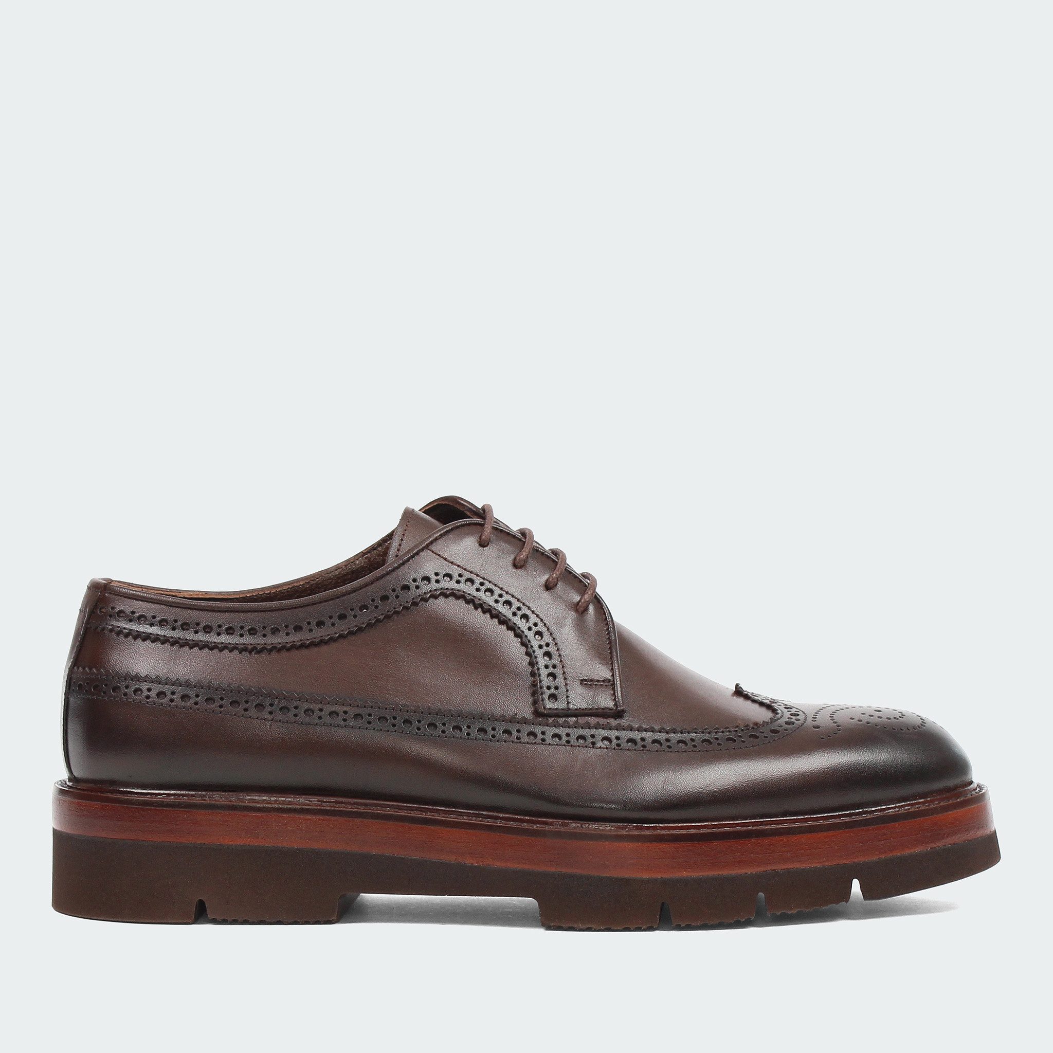 Celal Gültekin 747-4545 Schnürschuh Braun, Brogue-Muster, günstig online kaufen