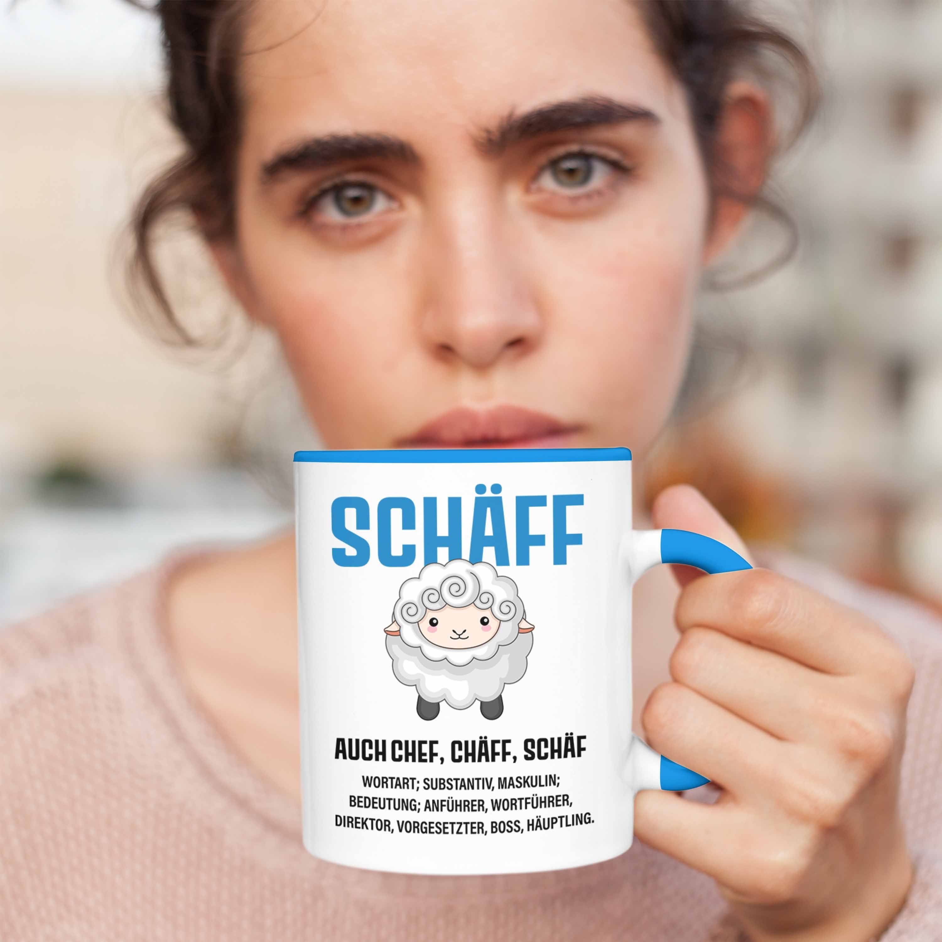 - Tasse Lustig Abschied Tasse Trendation Kaffeetasse Blau Geschenkidee Spruch Chef Trendation Geschenke