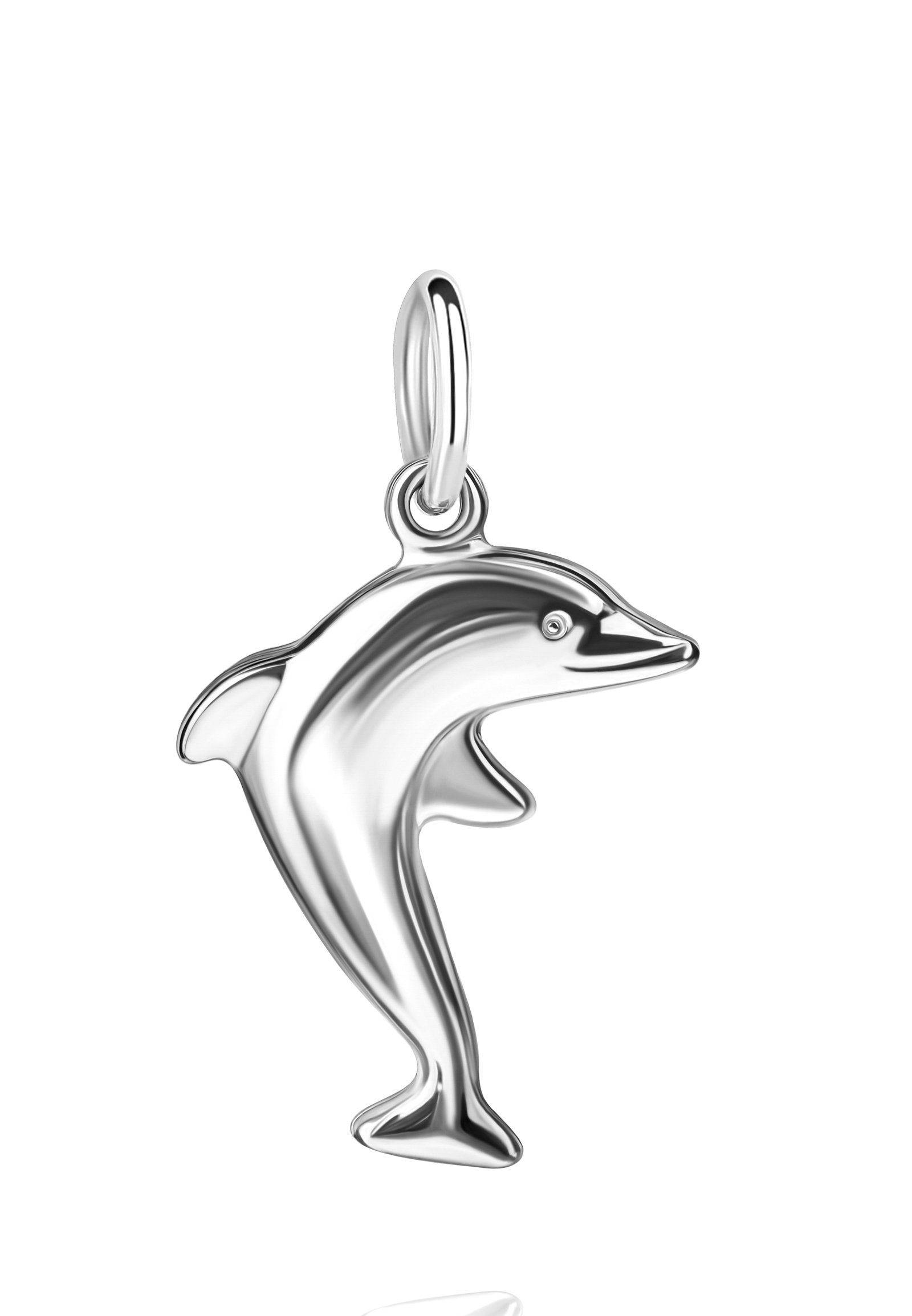 - Mädchen), Sterlingsilber in Kinder Anhänger - JEVELION (Silberanhänger, Germany für Made Delphin 925 Schmuckanhänger Kettenanhänger