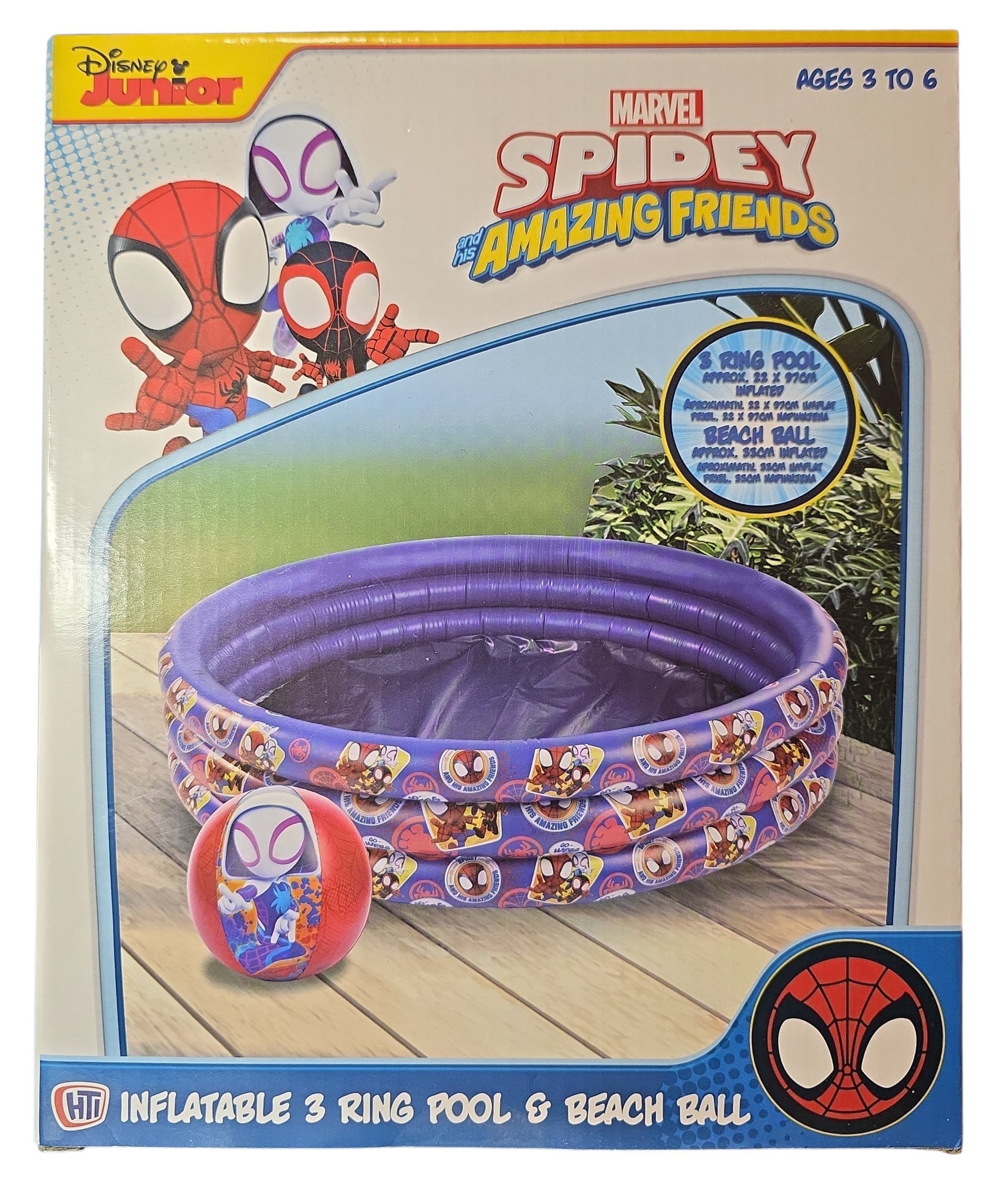 Disney Planschbecken Pool 3 Ringe mit Strandball 100 cm 3 Ring Pool w. Beach Ball