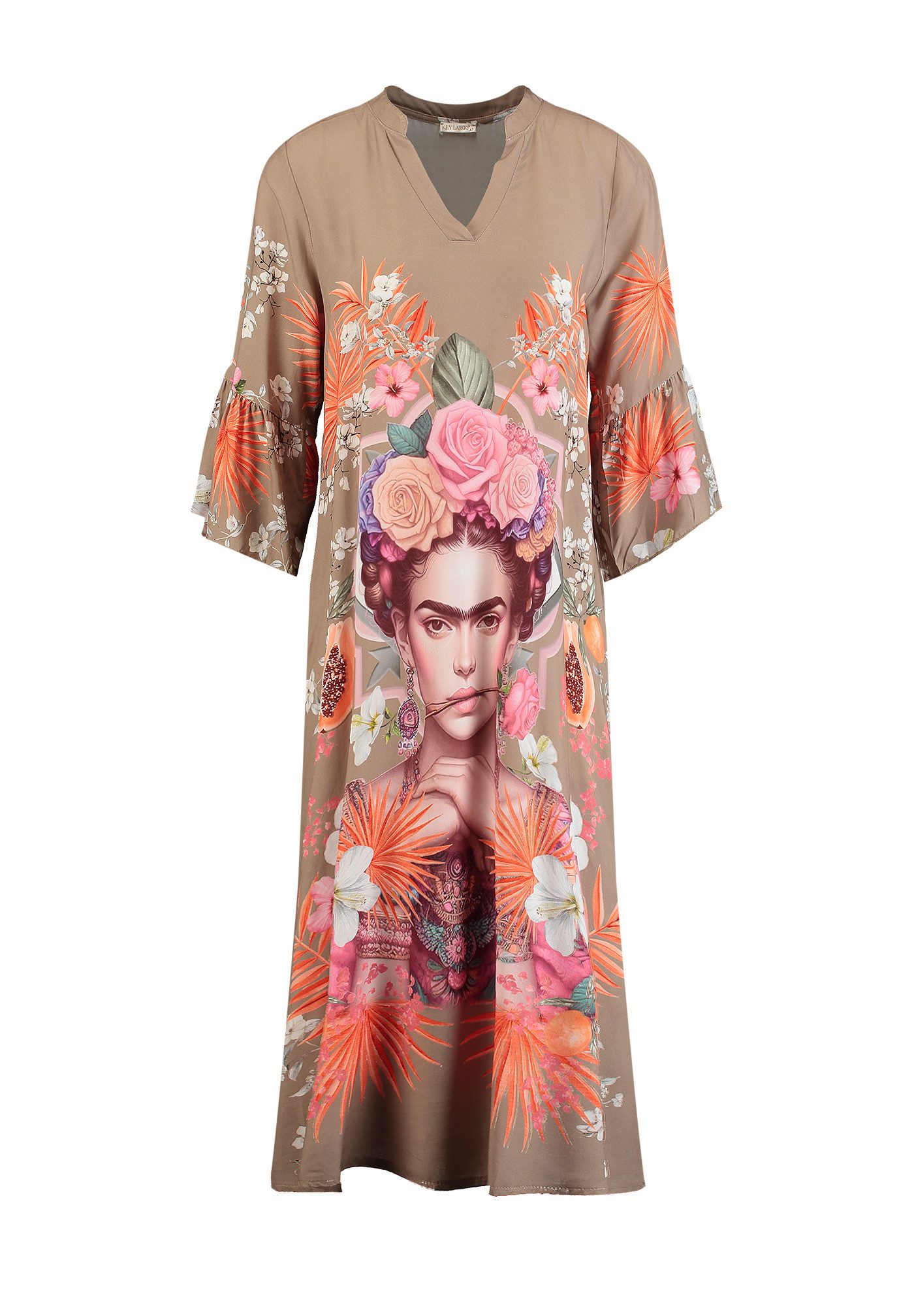 Key Largo Druckkleid WD PAINTING v-neck (1-tlg)