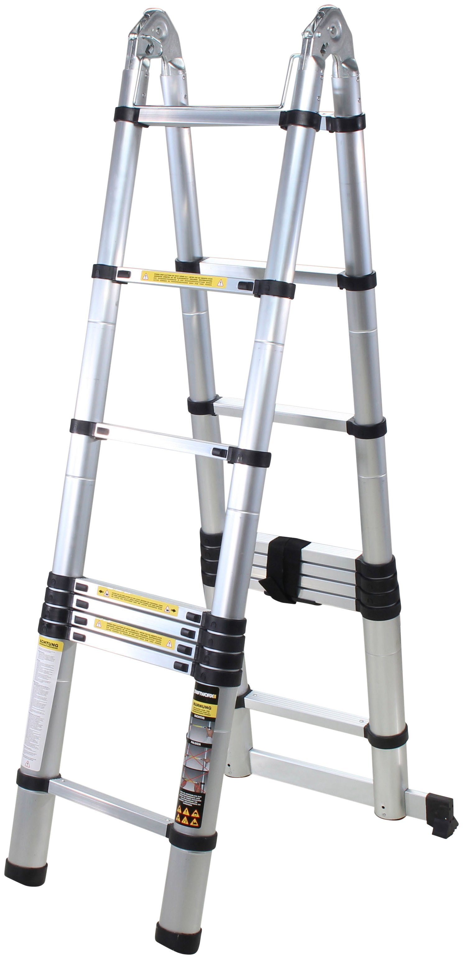 Kraft Werkzeuge Aluminium Teleskopleiter Stehleiter Anlegeleiter 3,3m Leiter