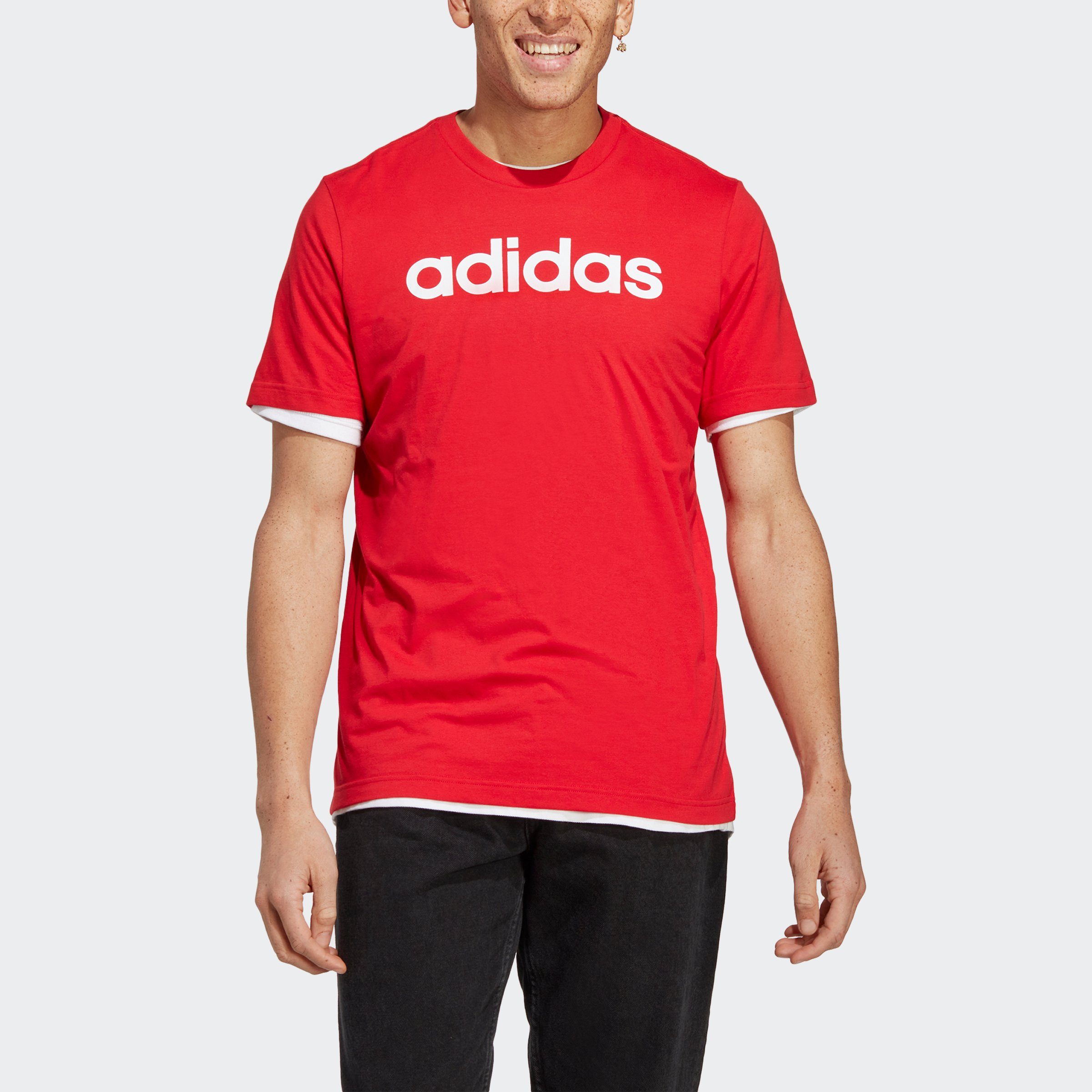 adidas Sportswear T-Shirt M LIN SJ T Better Scarlet