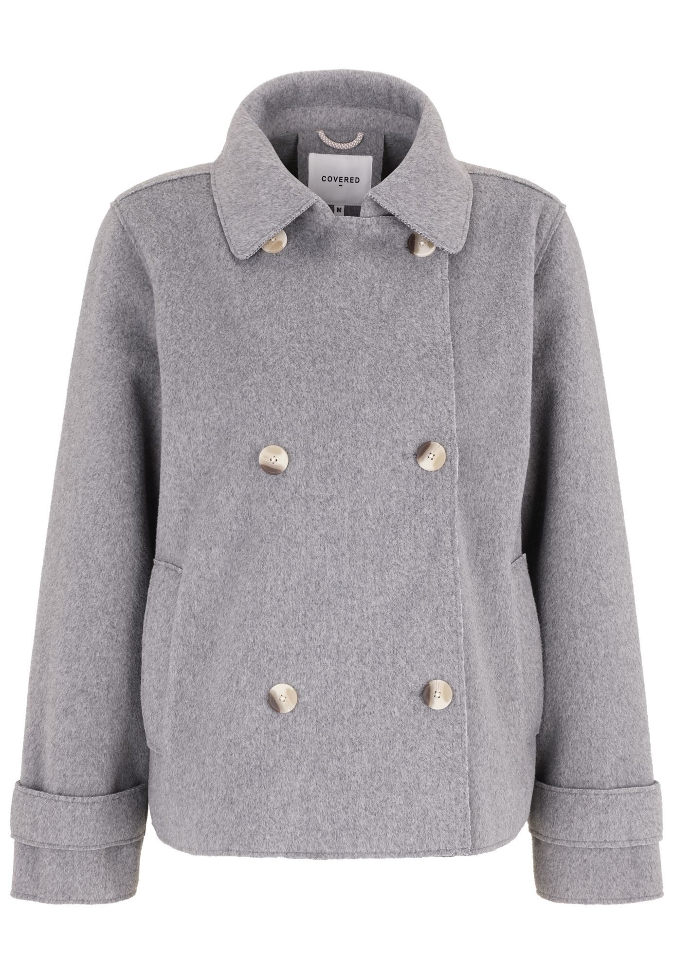 COVERED Kurzjacke Wisal L60409CO Zweireiher mit Knöpfen, Wollmantel-Optik, günstig online kaufen