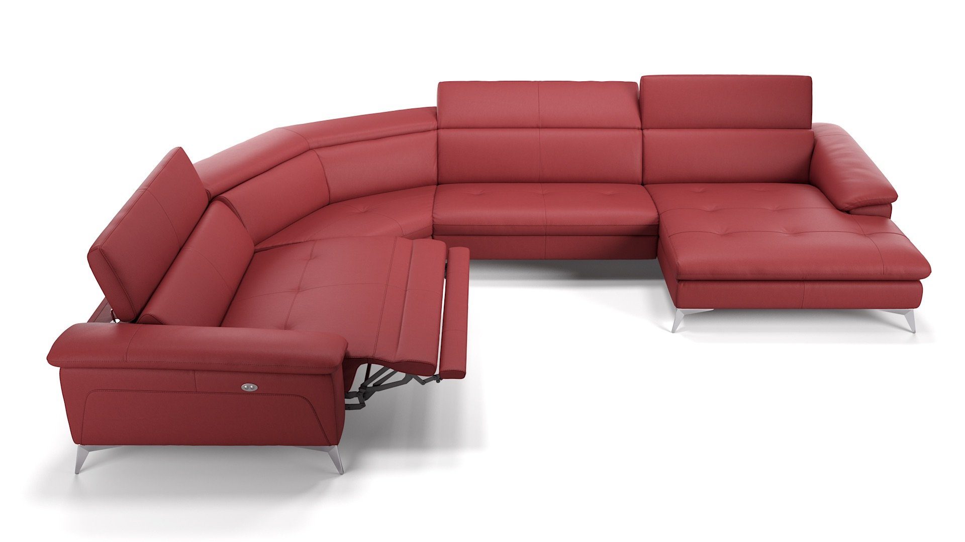 Sofanella Wohnlandschaft Leder STELLA, Wohnlandschaft, Ecksofa, Sofalandschaft, XXL Sofa, Leder Sofas