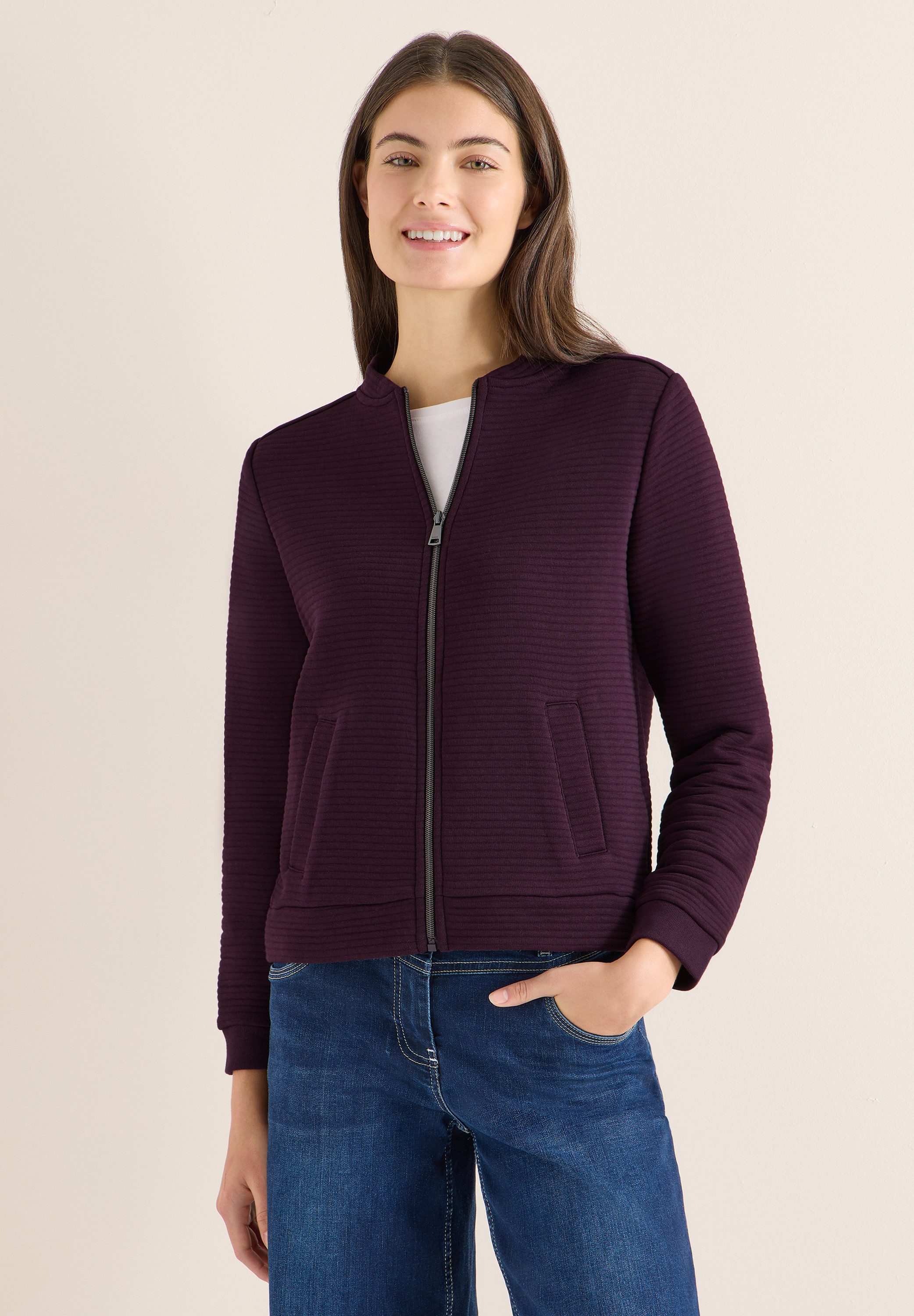 CECIL Sweatjacke Rundhalsausschnitt