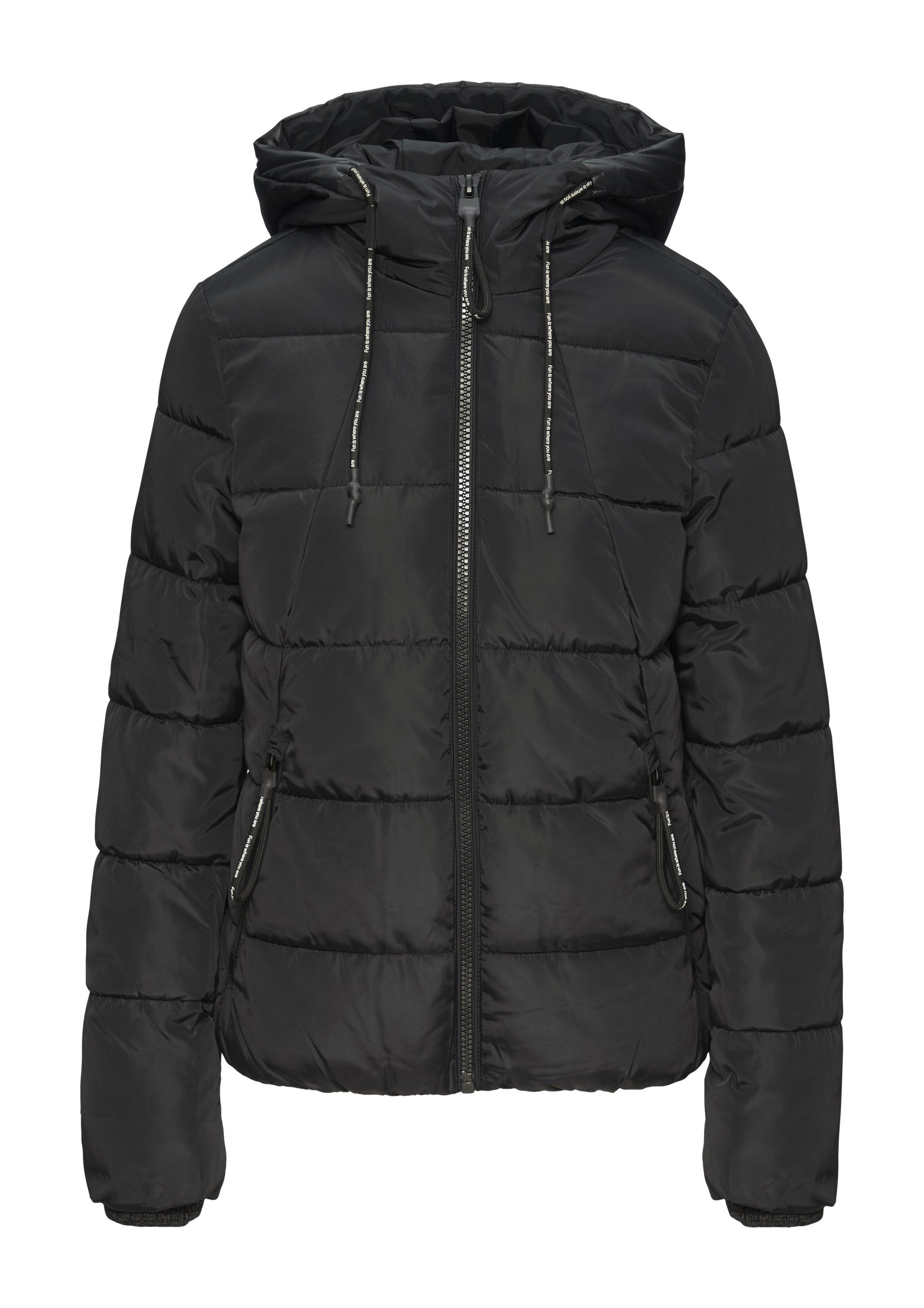 QS Winterjacke Outdoor-Jacke Wattierte Steppjacke mit Kapuze günstig online kaufen