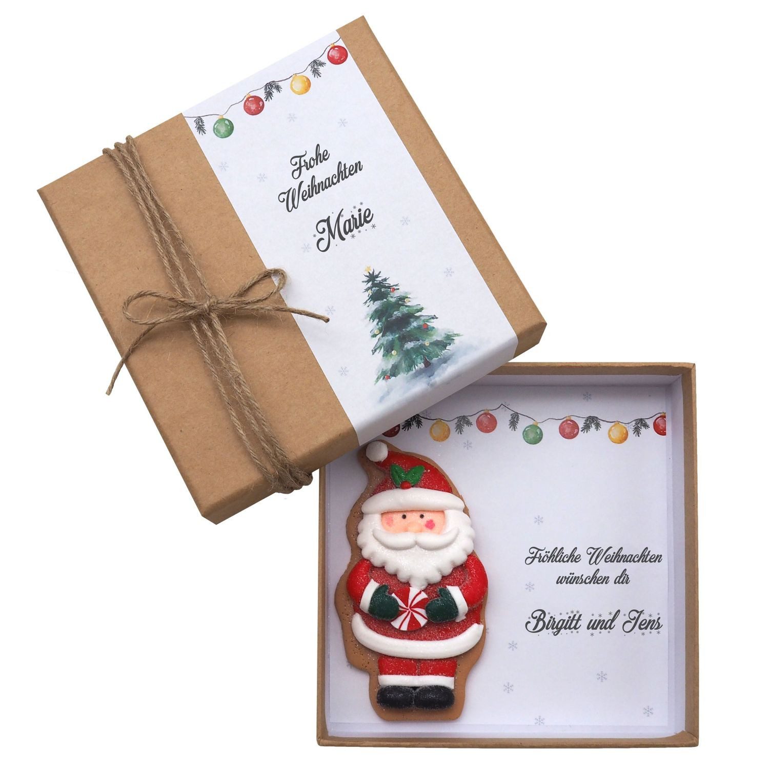 ZauberDeko Geschenkbox Geldgeschenk Verpacken Kraft Weihnacht Elch Weihnachtsmann Schneemann