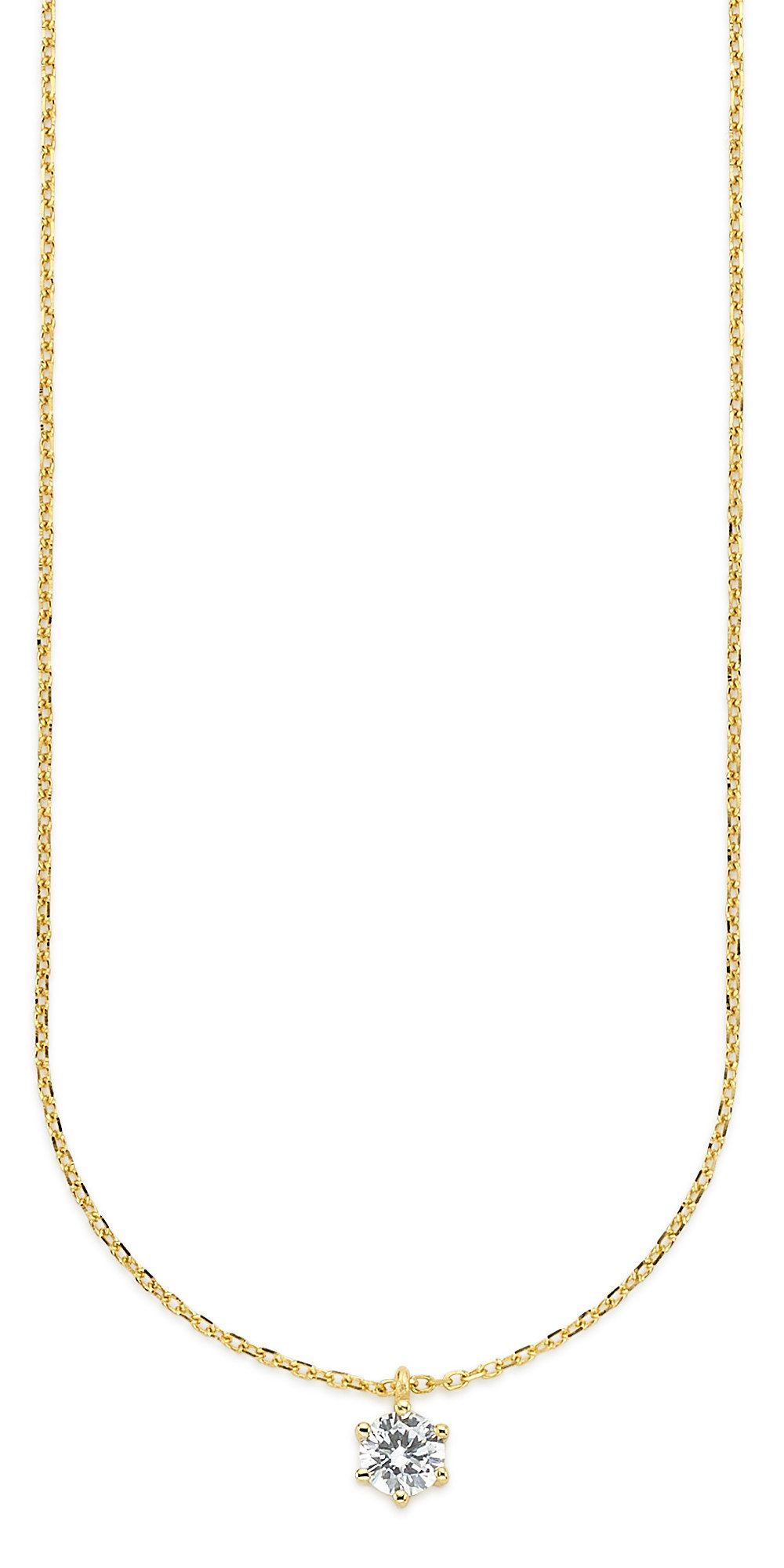 Bruno Banani Kette mit Anhänger Schmuck Geschenk Solitär-Optik, mit Zirkonia (synth)