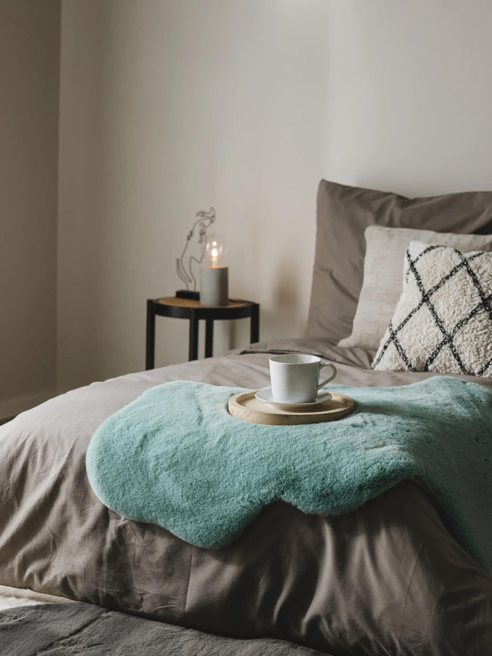 benuta Fellteppich Dave, Sonderform, Höhe: 21 mm, Teppich Wohnzimmer, Schlafzimmer, Esszimmer, Flur, Kunstfaser, Cozy