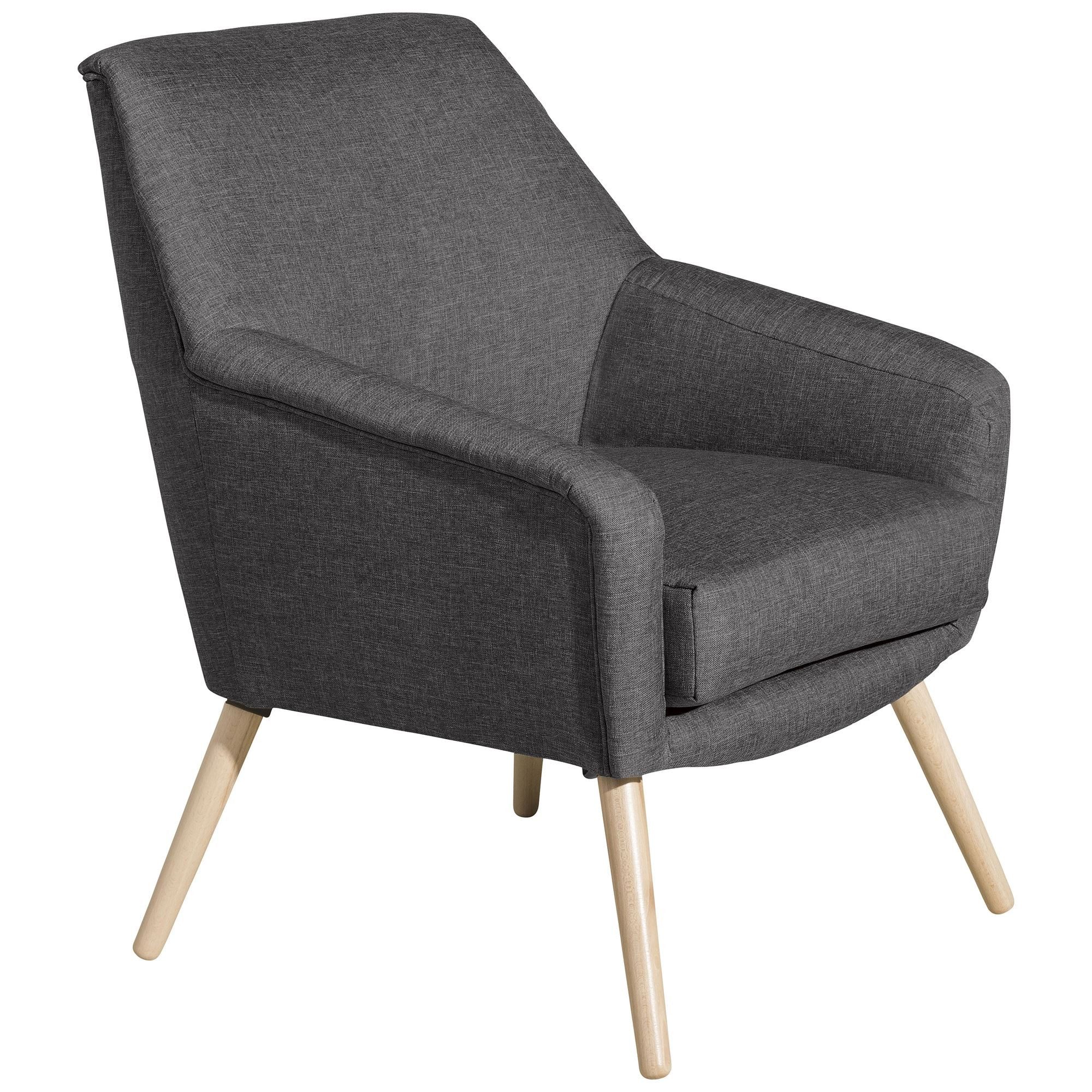 58 aufm Kessel Sessel Kachka Bezug Flachgewebe Buche natur / anthrazit 21032 (Einzeltisch)
