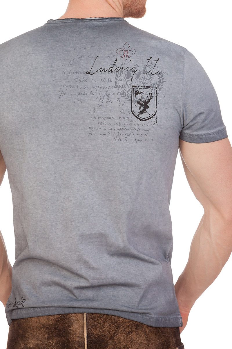 Hangowear Trachtenshirt Trachtenshirt Herren - ALMONT - grau