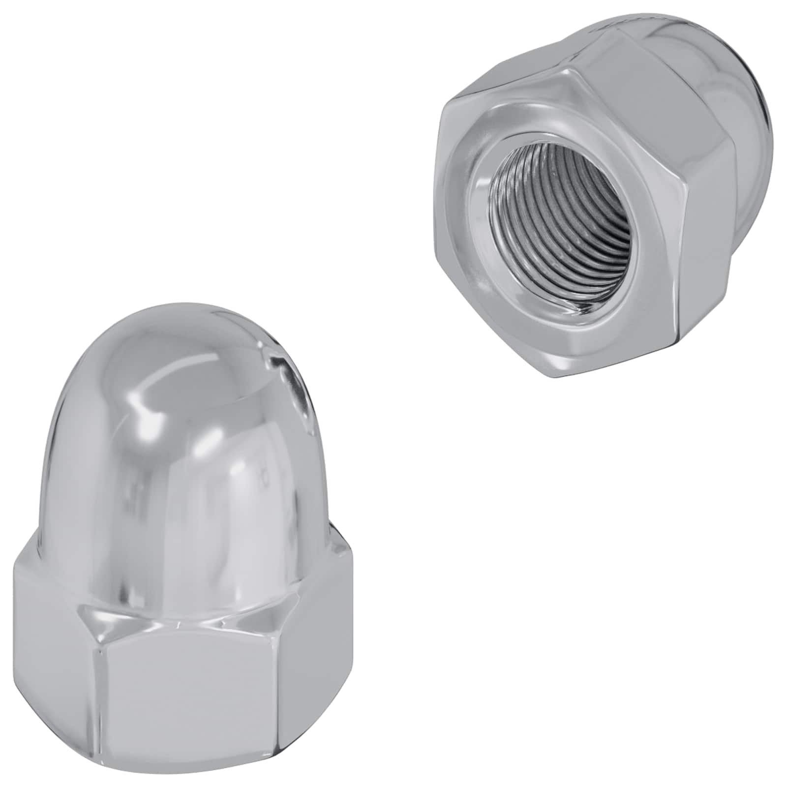 vidaXL Muttern Mutter 2 pcs Silber M6 x 10 mm Eisen, (2-St)