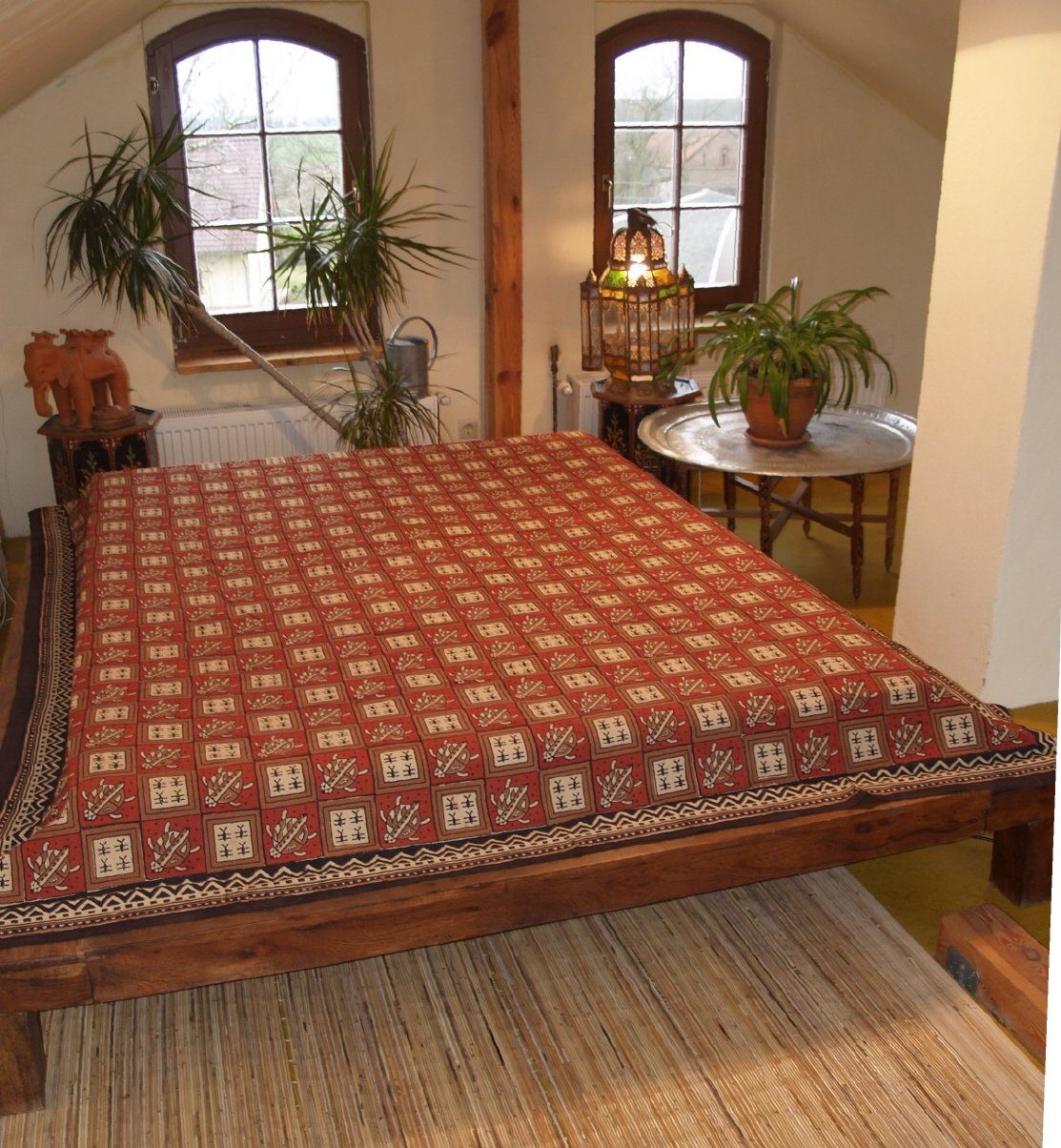 Guru-Shop Tagesdecke Blockdruck Tagesdecke, Bett & günstig online kaufen