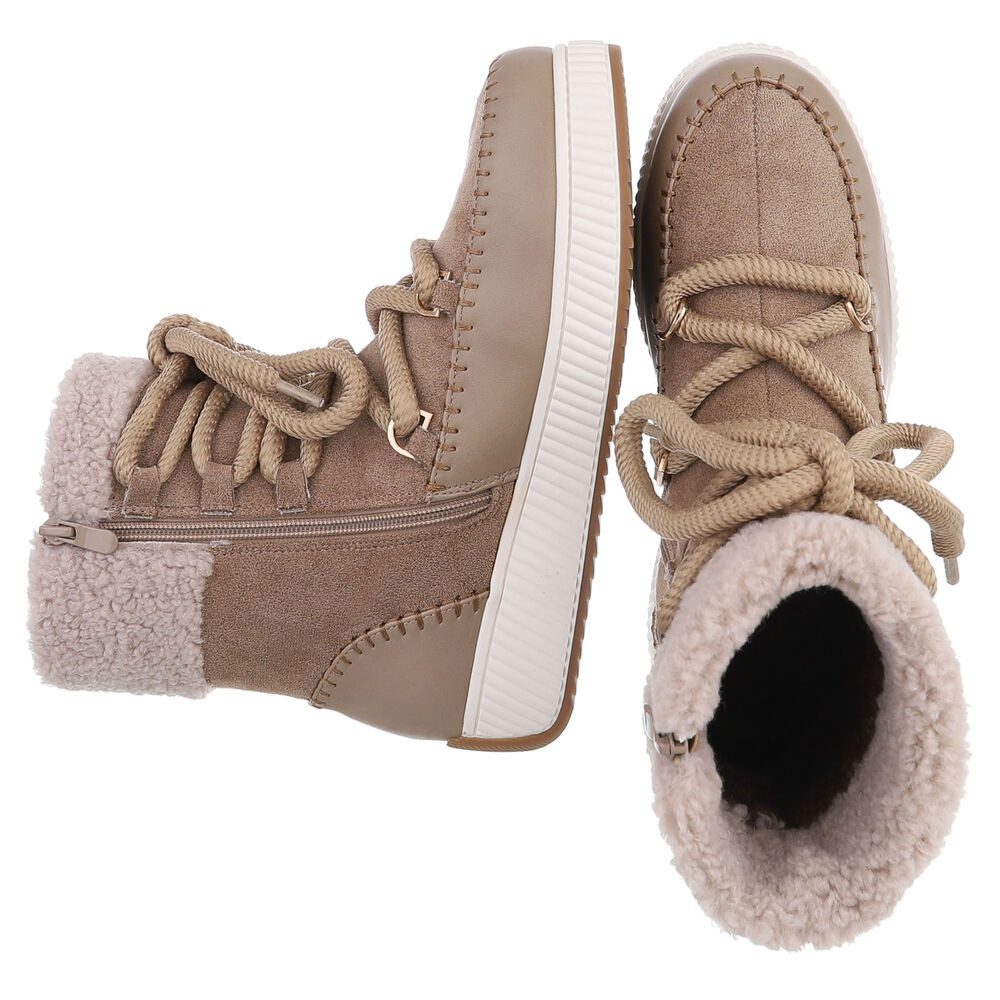 Ital-Design Damen Winterstiefel mit gefüttertem Schaft und rutschfester Soh günstig online kaufen