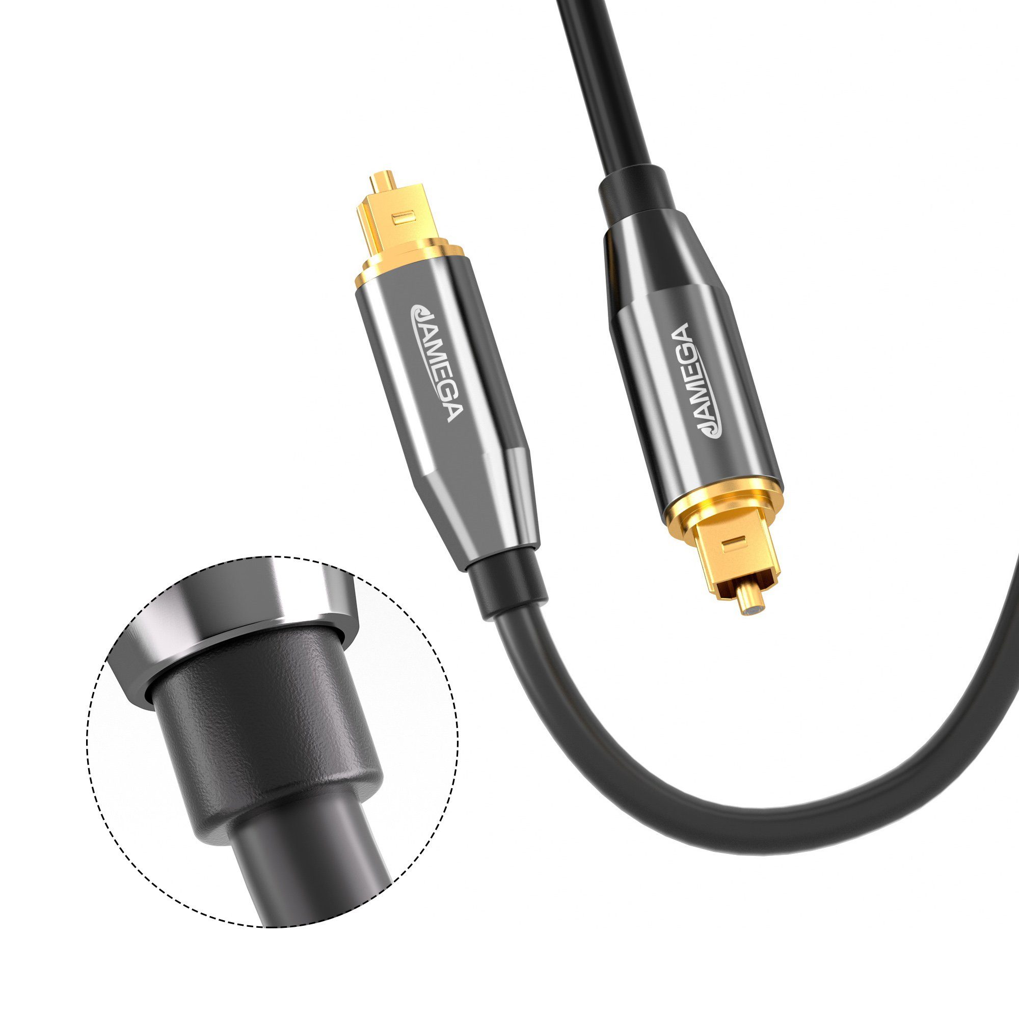JAMEGA Toslink Kabel Optisches Audio Digitalkabel LWL SPDIF Audio-Kabel, S/PDIF, Toslink (150 cm) – Bild 4 von 5