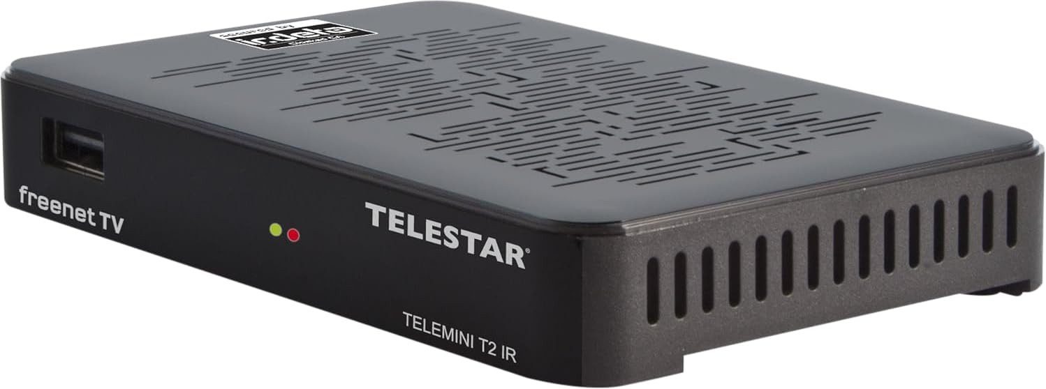TELESTAR TELESTAR TELEMINI T2 IR Спутниковый ресивер (DVB-T2 HD, HDMI, USB, SmartCard-Slot, Digital Audio, Kompakt)