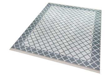 Teppich Teppich design Wohnzimmerteppich marokkanisch waschbar in grau, Teppich-Traum, rechteckig, Höhe: 5 mm